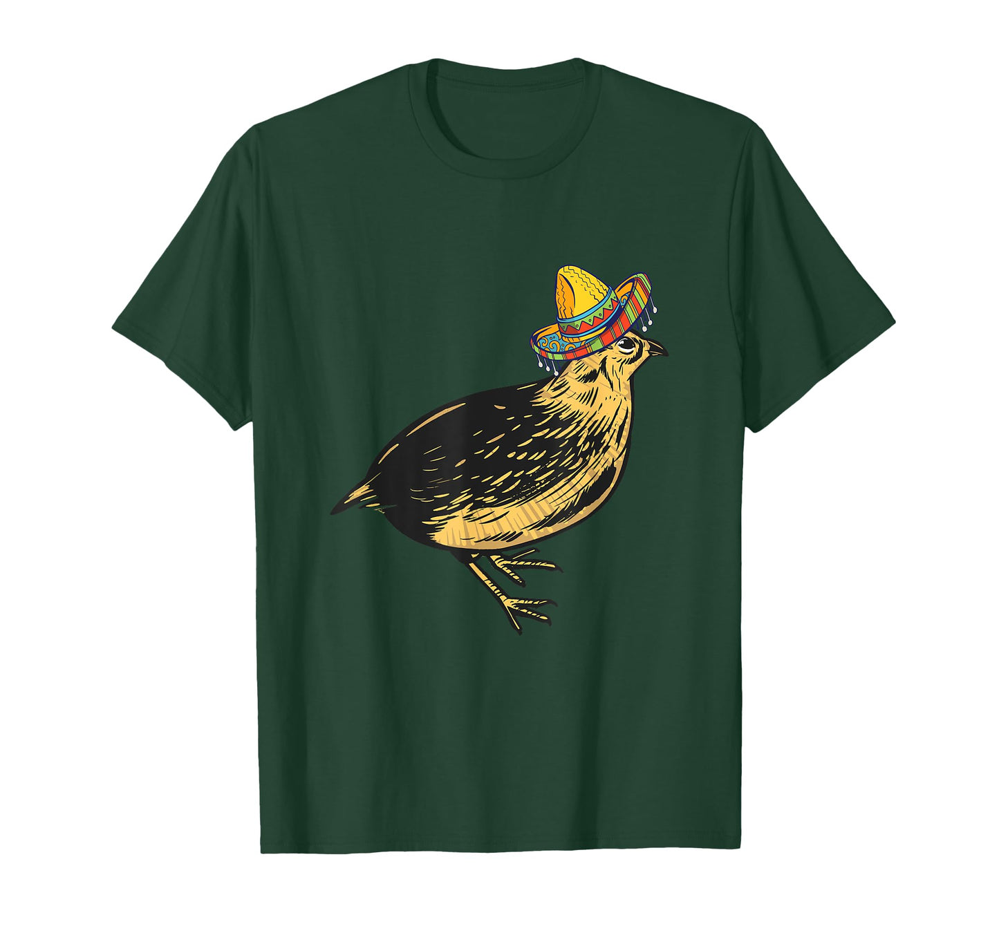 Quail Bird Sombrero Costume Mexico Cinco De Mayo Fiesta T-Shirt