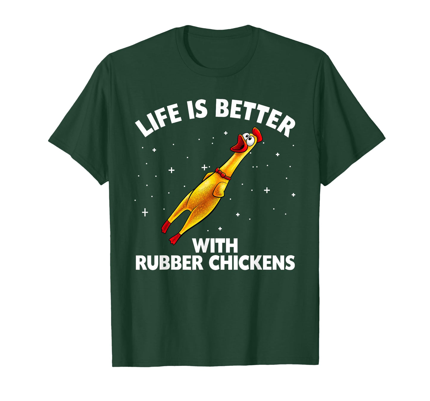 Funny Rubber Chicken Design For Men Women Chicken Toy Lovers T-Shirt