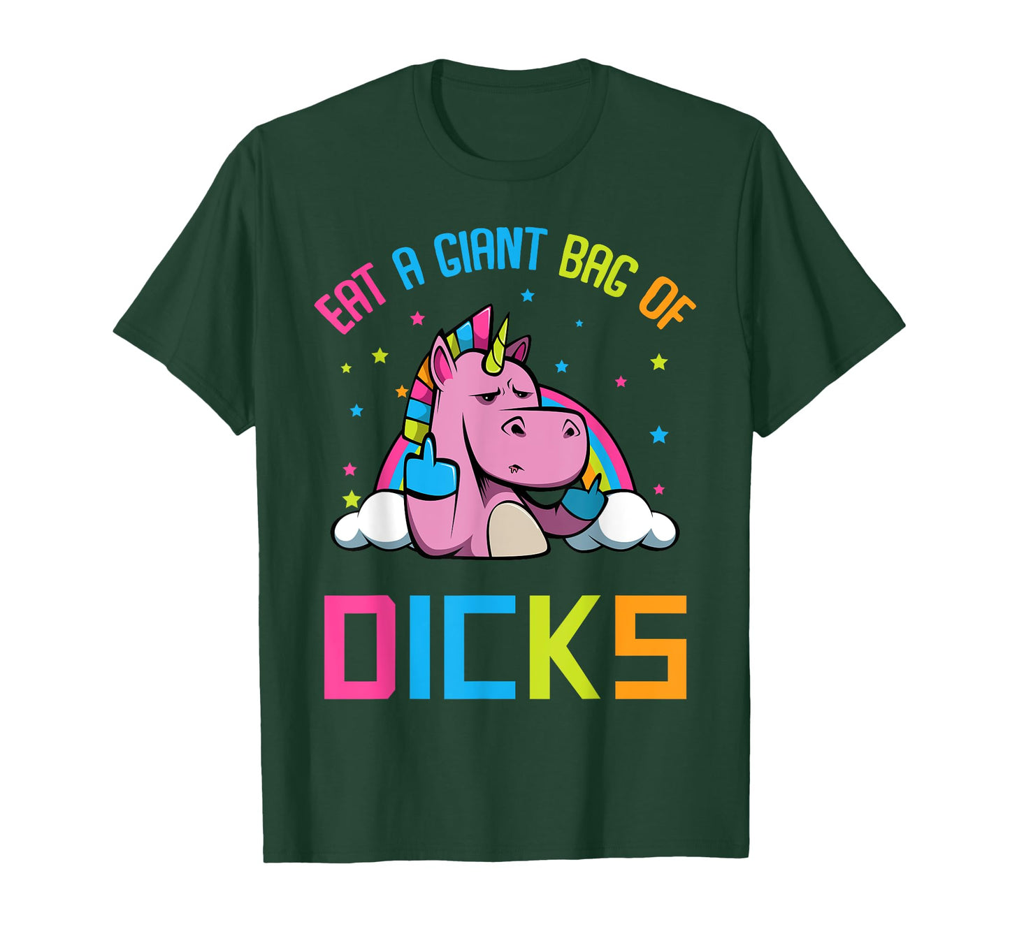 Eat A Giant Bag of Dicks Tee Funny Unicorn T-Shirt