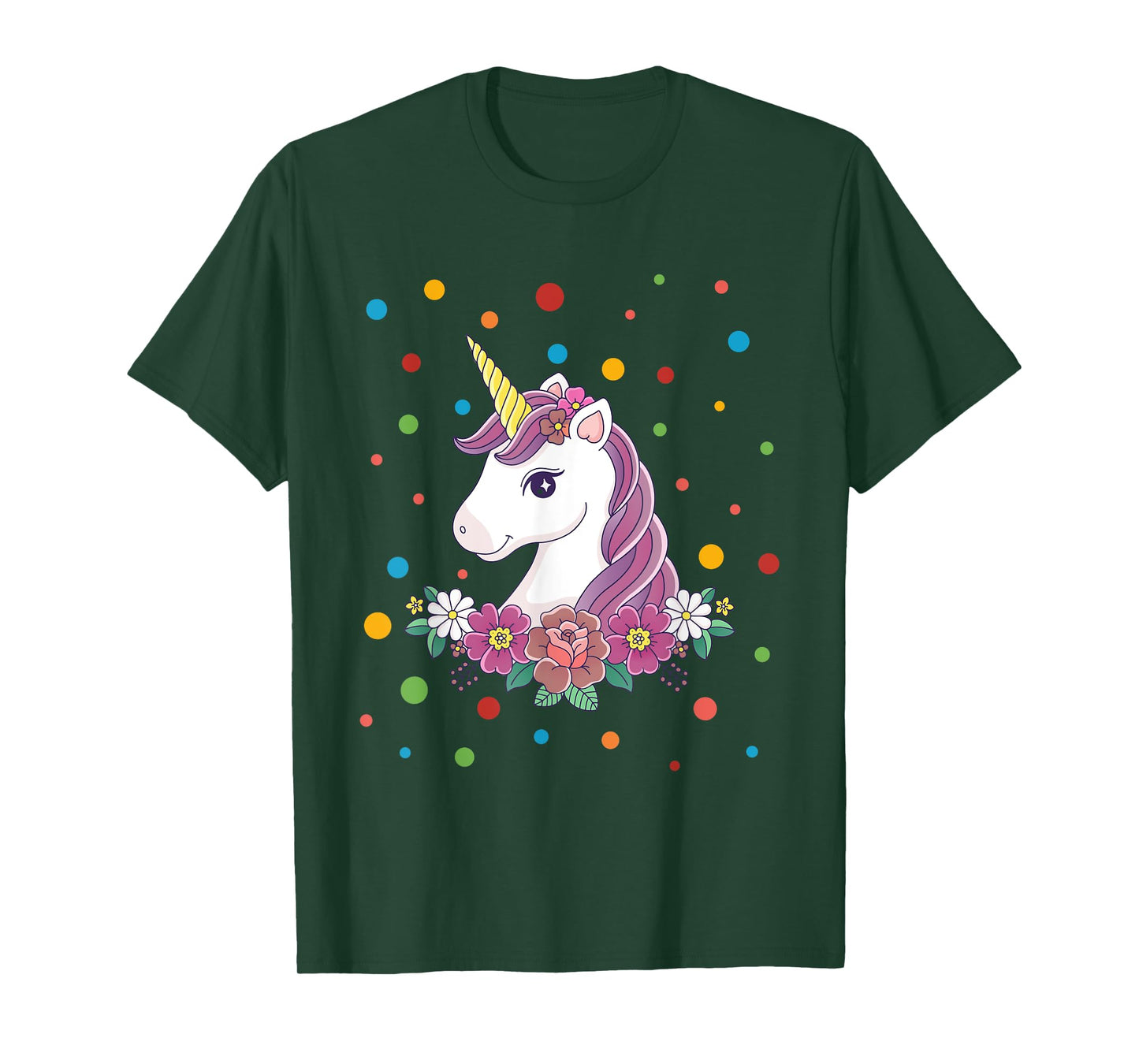 Dot Day Shirt Polka Dots Dotted Unicorn Kid Girls Youth T-Shirt