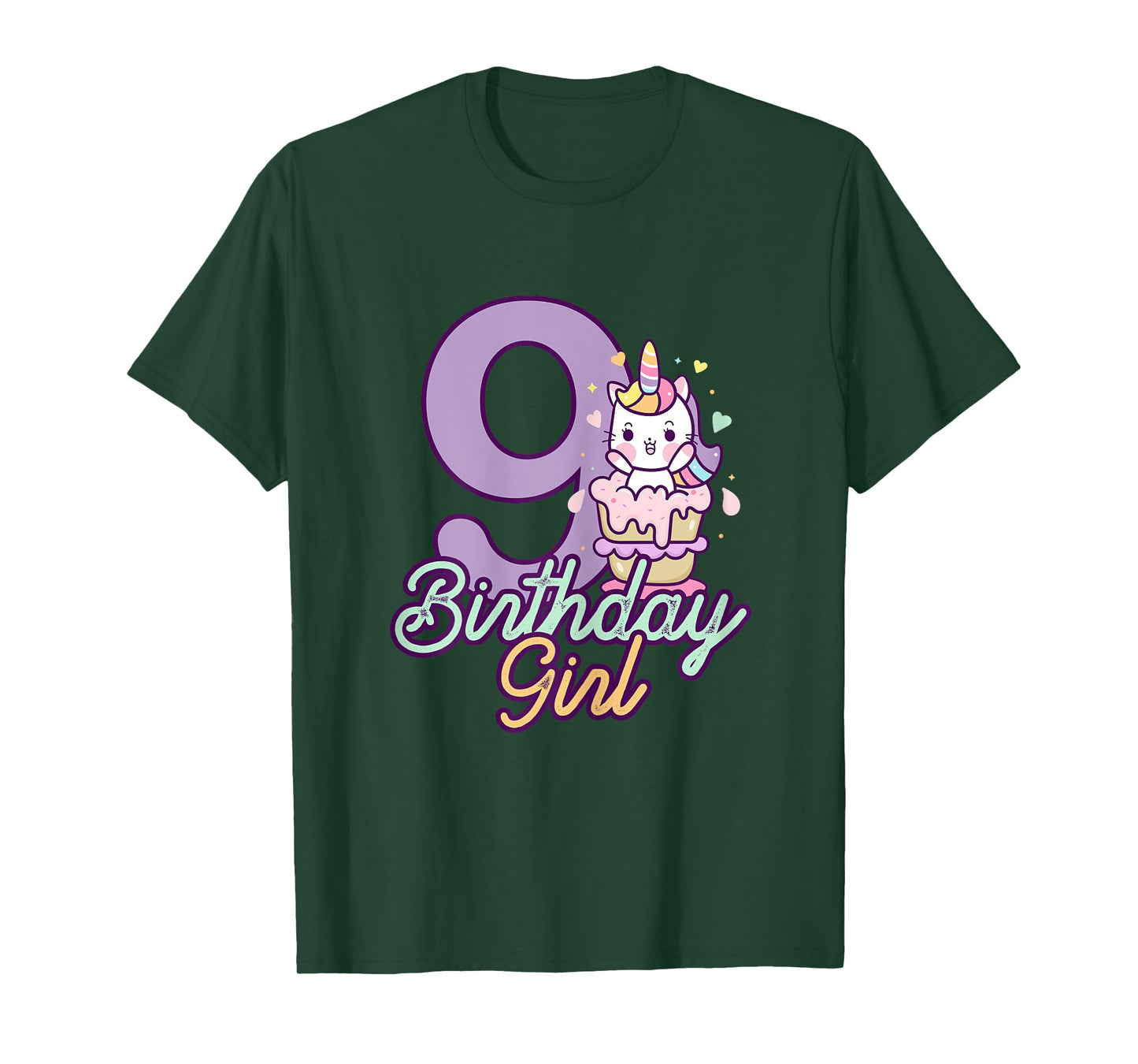 9 Years Old Birthday Girl Gifts Unicorn 9th Birthday T-Shirt
