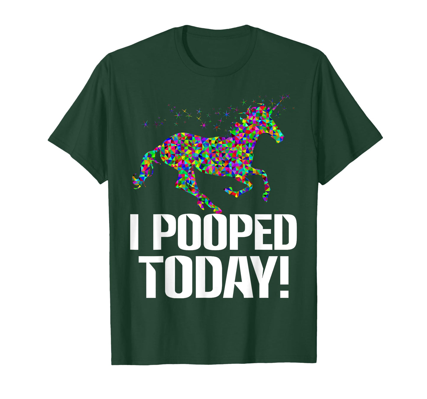 Funny i pooped today unicorn rainbow I pooped today T-shirts T-Shirt