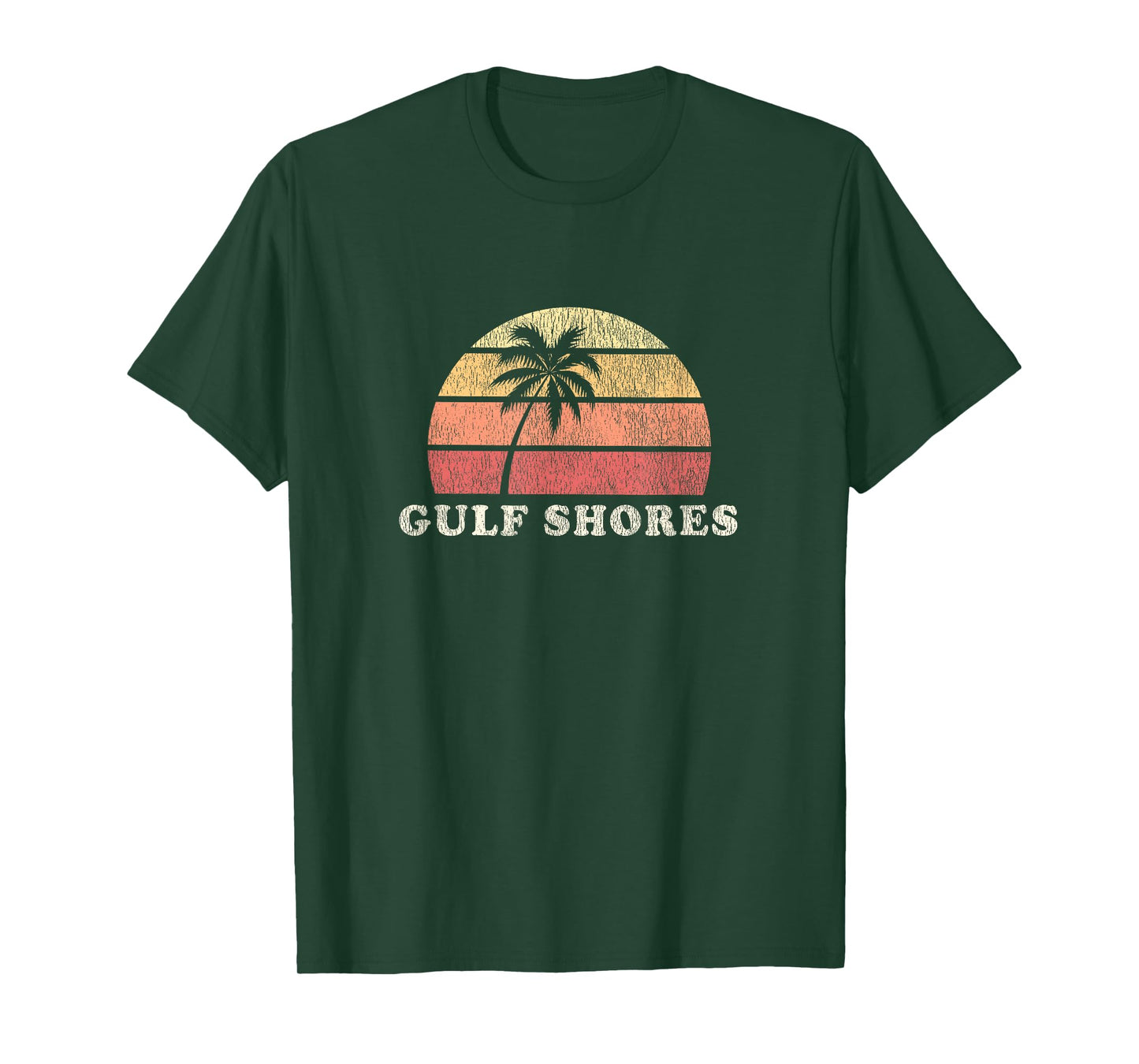 Gulf Shores AL Vintage 70s Retro Throwback Design T-Shirt
