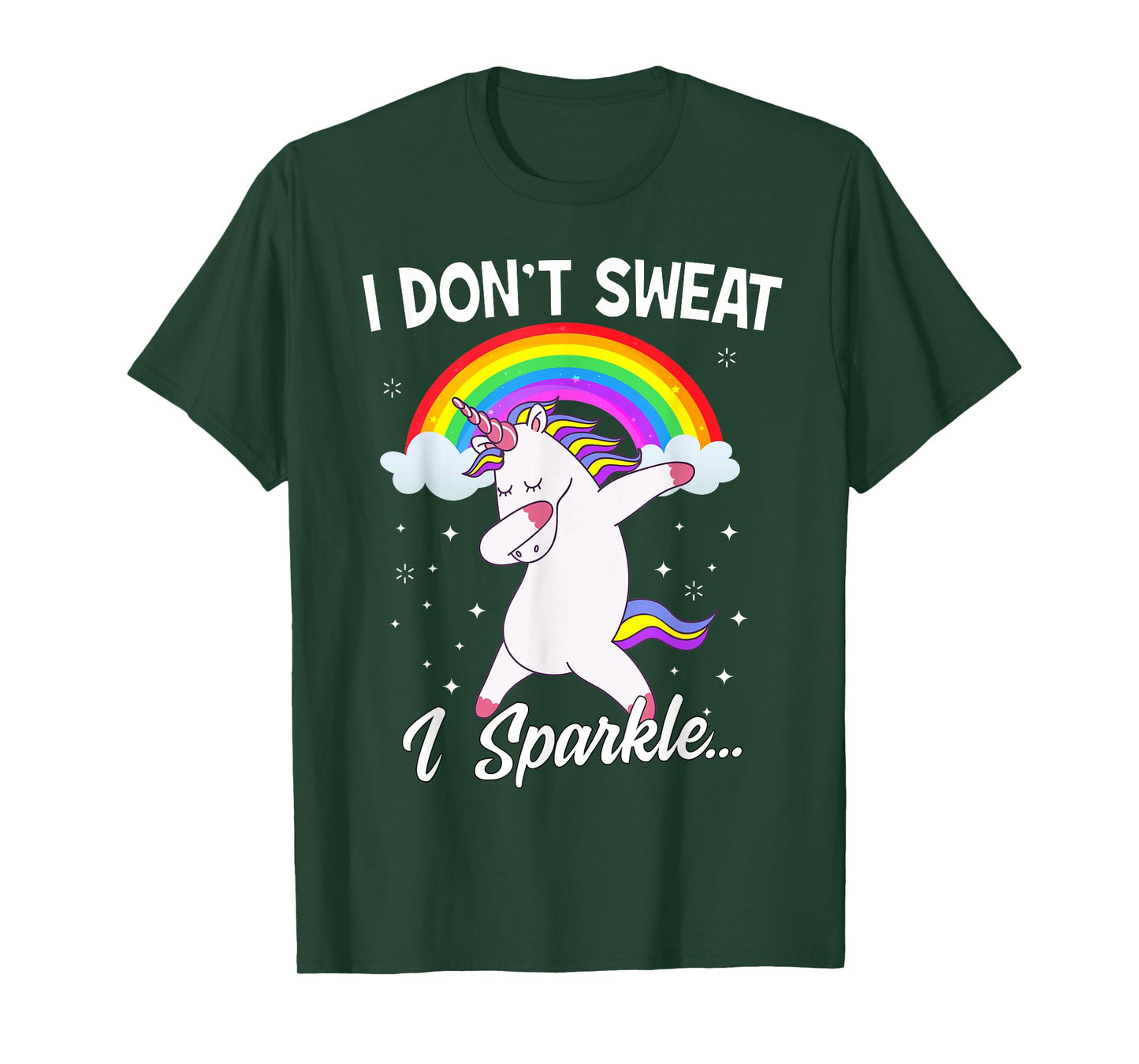 I Don't Sweat I Sparkle Unicorn Women T-Shirt Christmas Gift T-Shirt