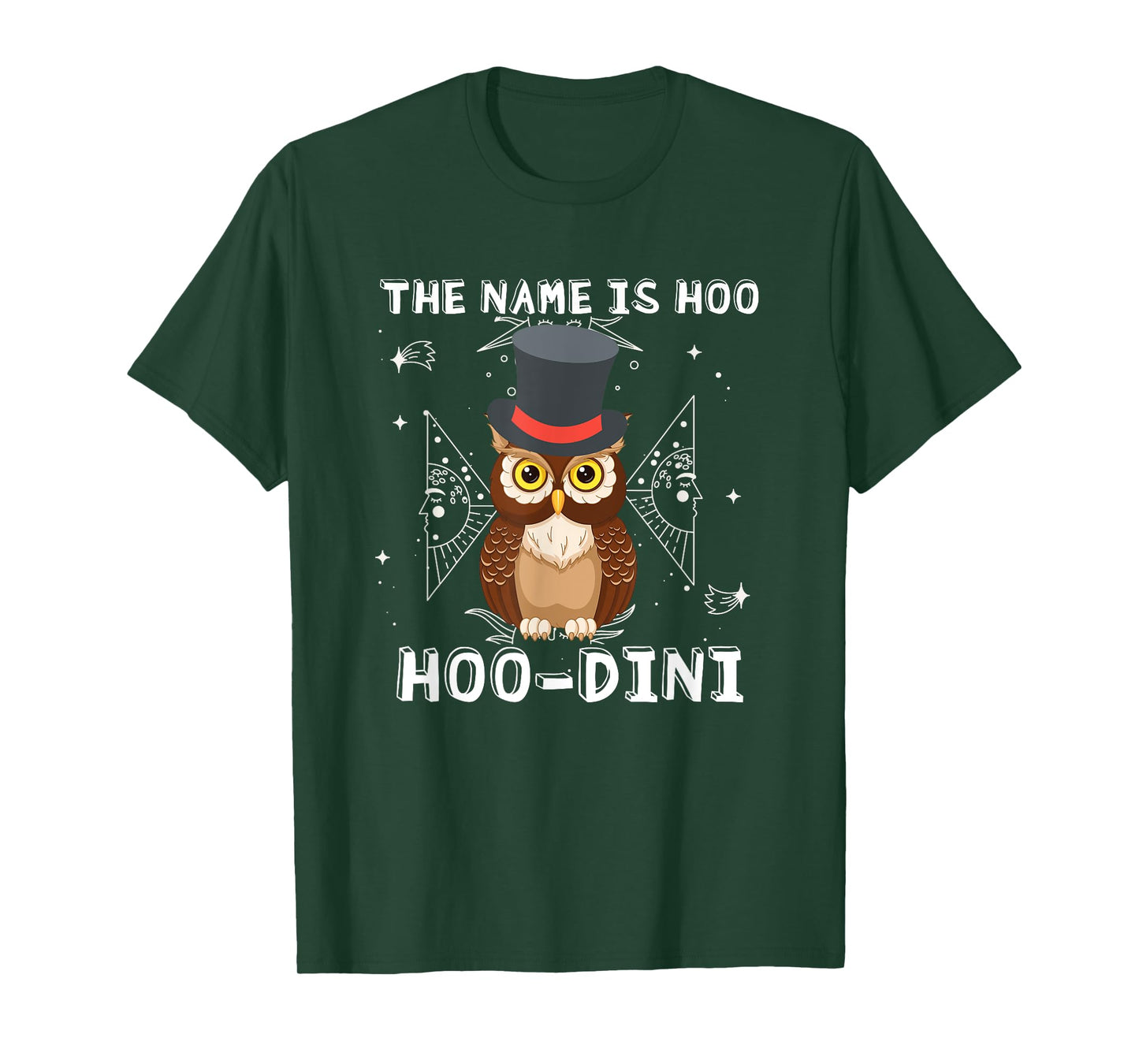 Cute owl funny houdini, Owl hoo dini pun magician T-Shirt