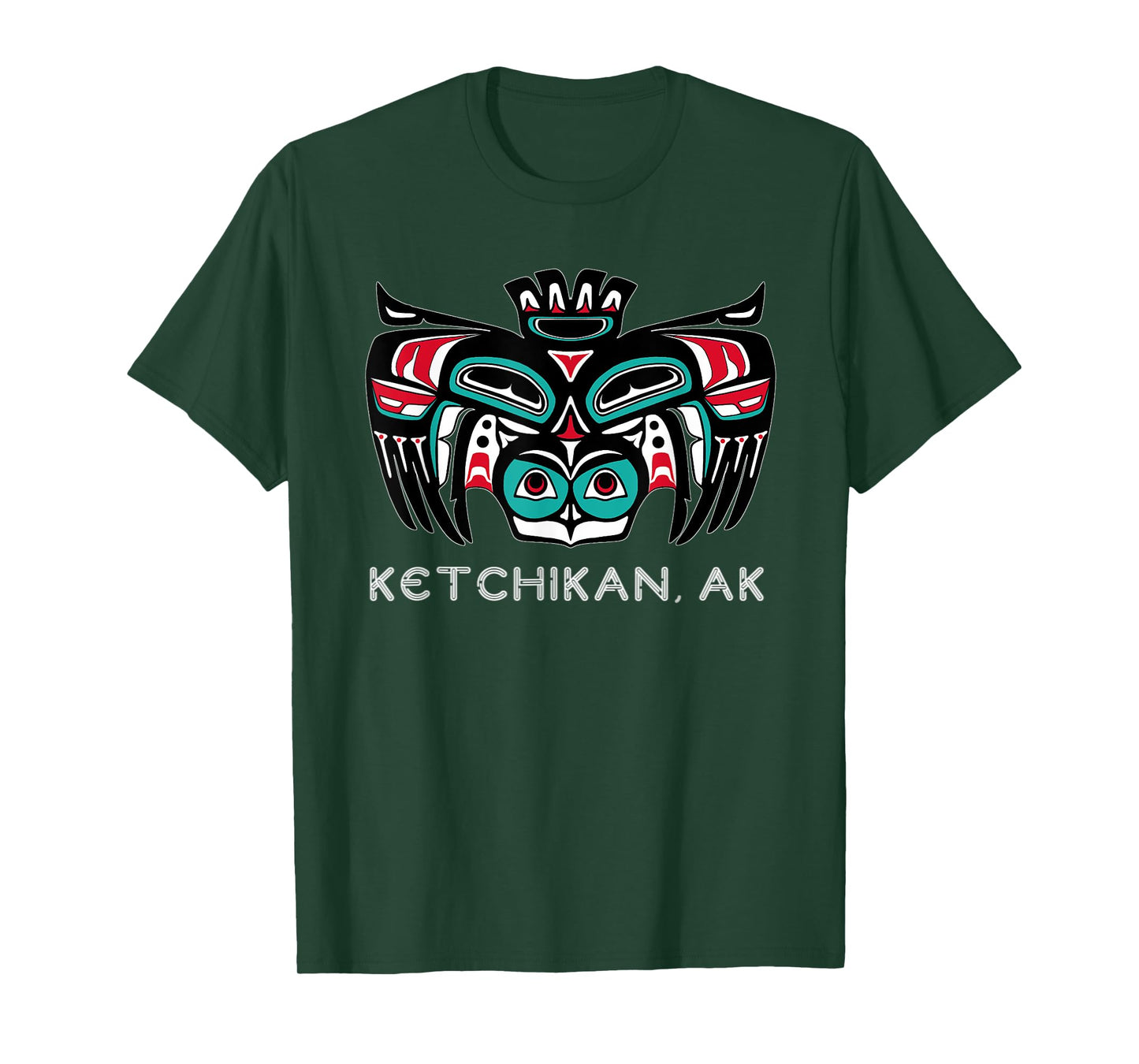 Ketchikan Alaska Native American Art Style Tlingit Owl Bird T-Shirt