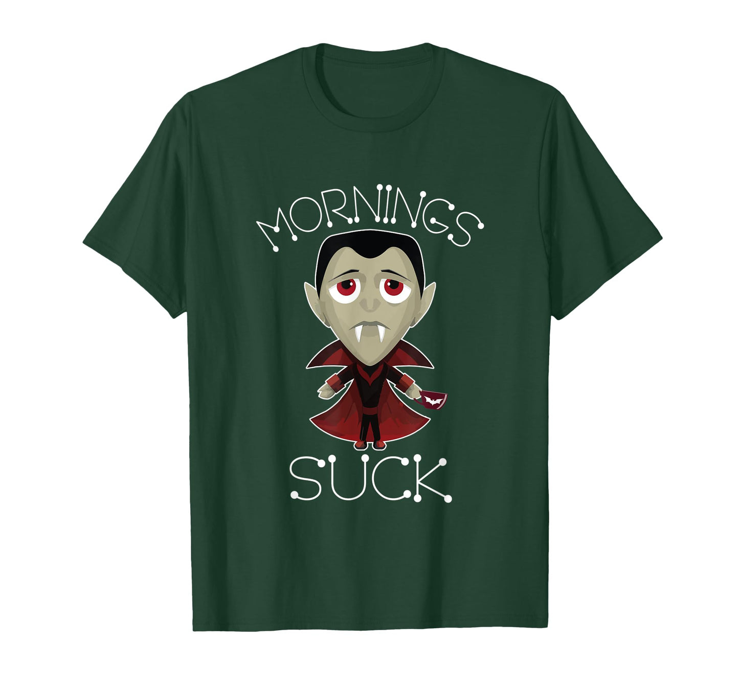 Mornings Suck Vampire Halloween Nosferatu Dark Mad Demon T-Shirt