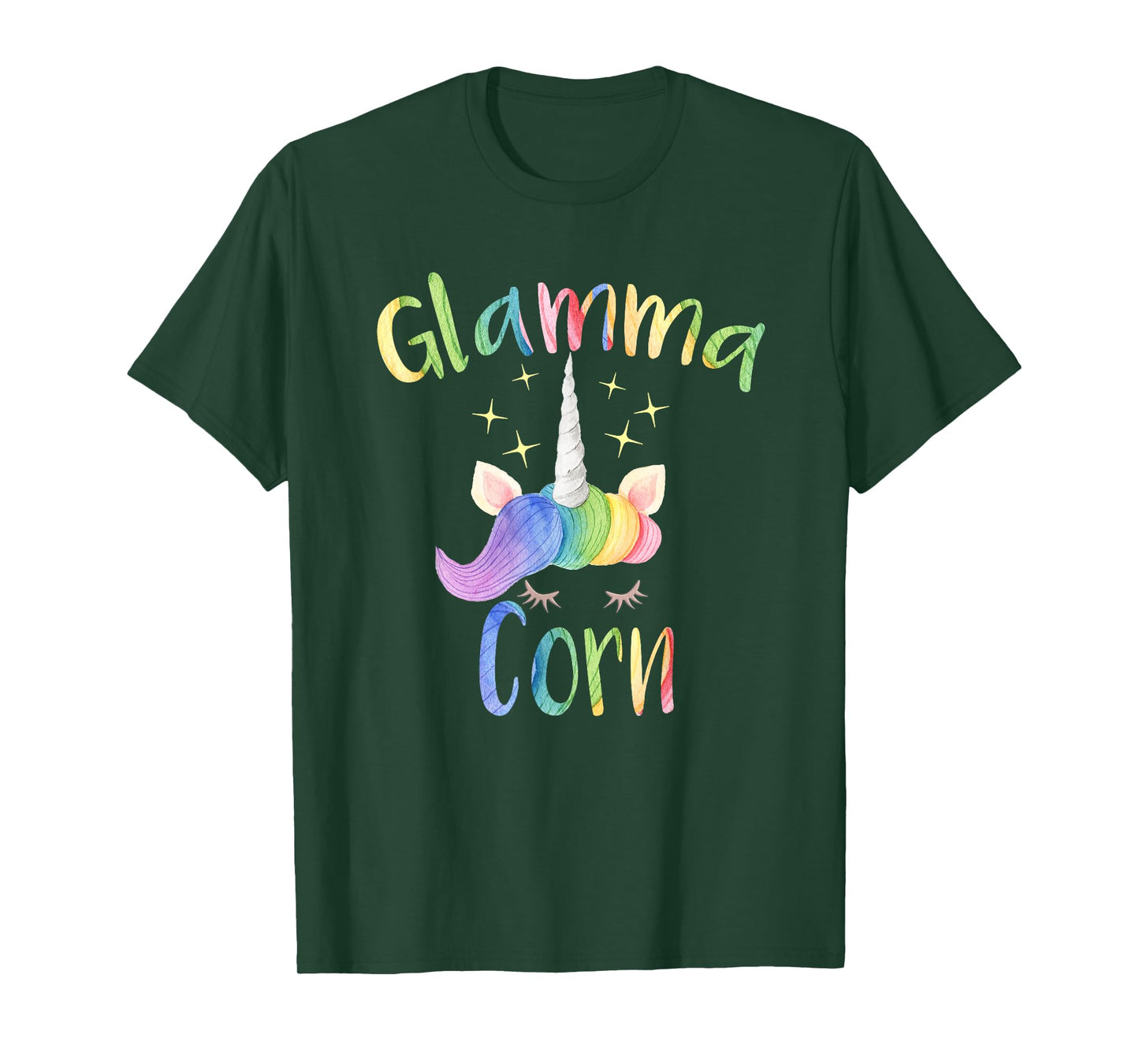 Glamma Corn Funny Unicorn Grandma T-Shirt