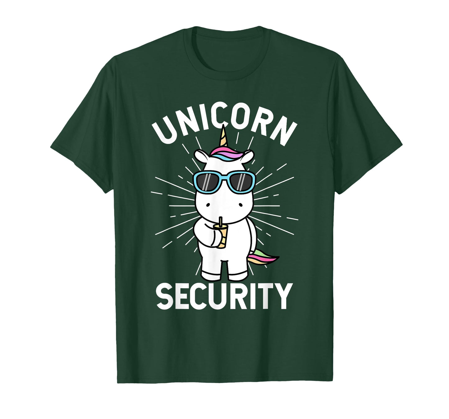 Halloween Dad Mom Daughter Adult Costume | Unicorn Security T-Shirt