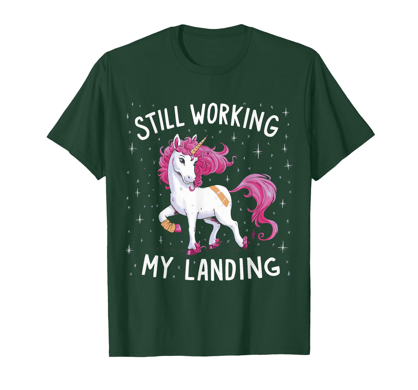 Still Working On My Landing Unicorn Broken Bone T-Shirt