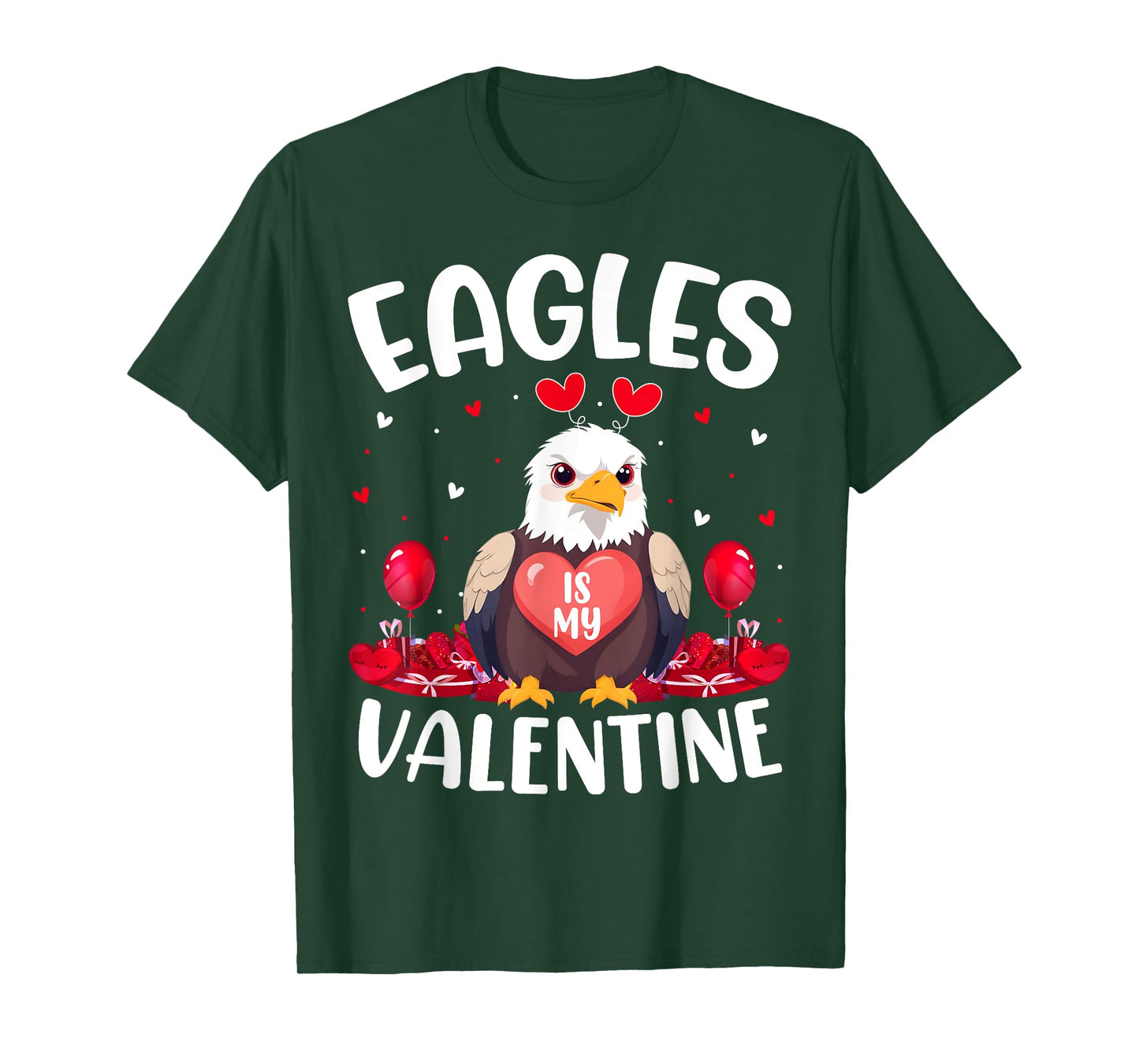 Eagle Is My Valentine Love Hearts Eagle Bird Valentines Day T-Shirt