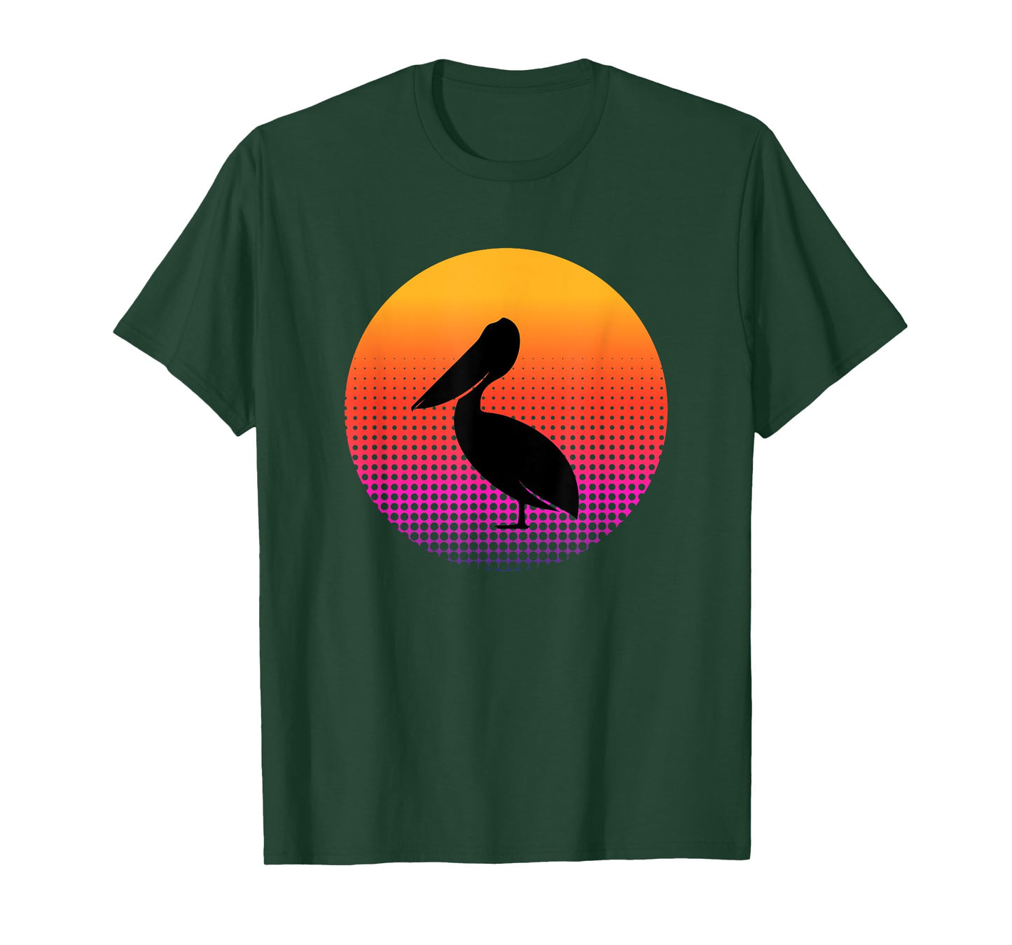 Retro Sunset Pelican Bird Animal Lover Gifts Men Women Youth T-Shirt