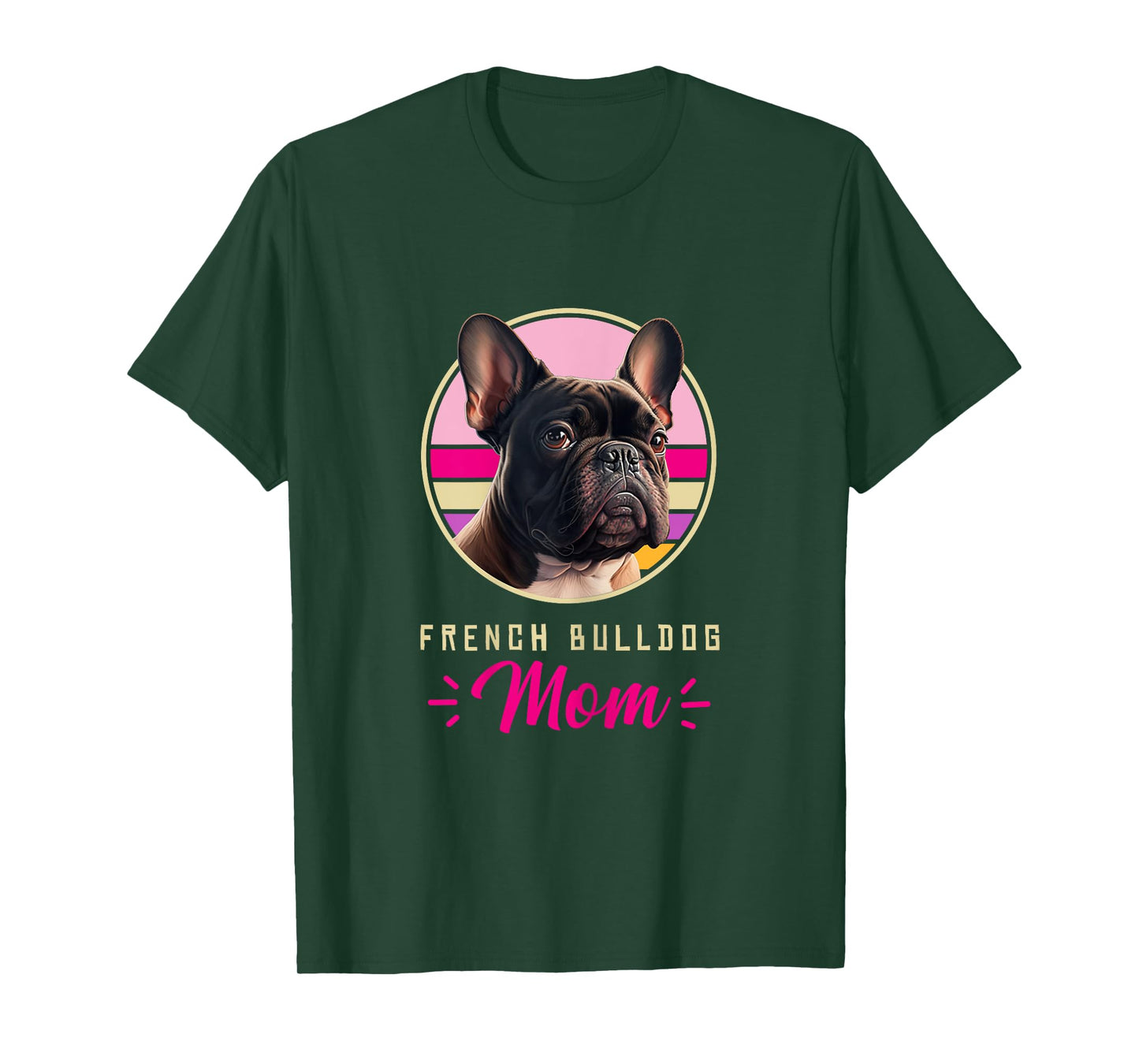 Funny French Bulldog Retro Outfits Clothes Frenchie Dog Mom Women Kids T-Shirt