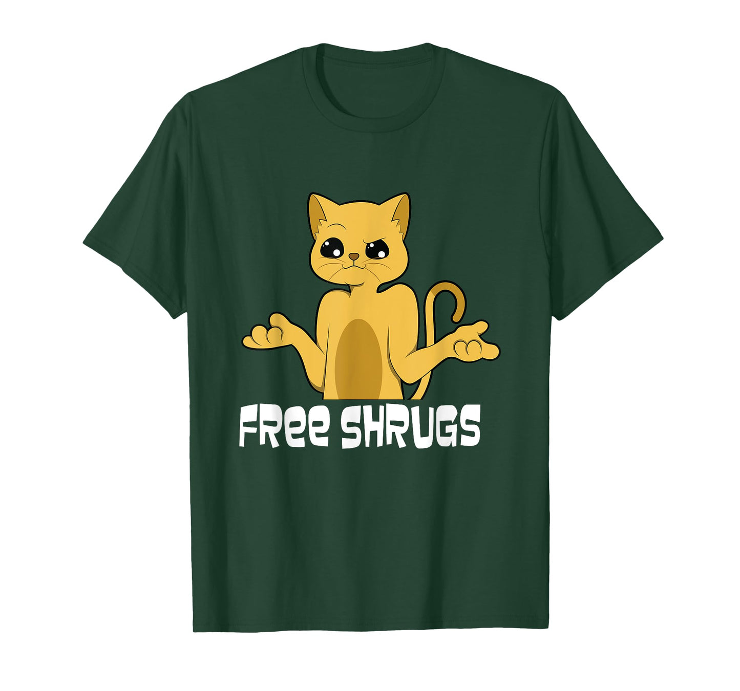 "free shrugs" - funny looking cat - text - humour -free hugs T-Shirt