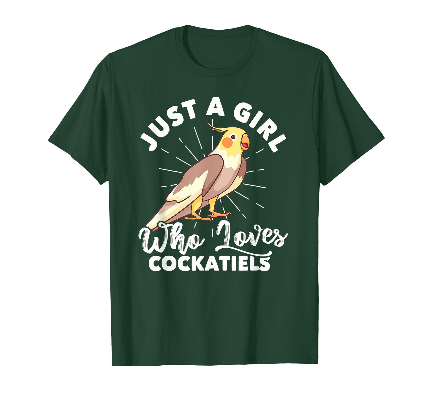 Just A Girl Who Loves Cockatiels Lover Ornithologist T-Shirt
