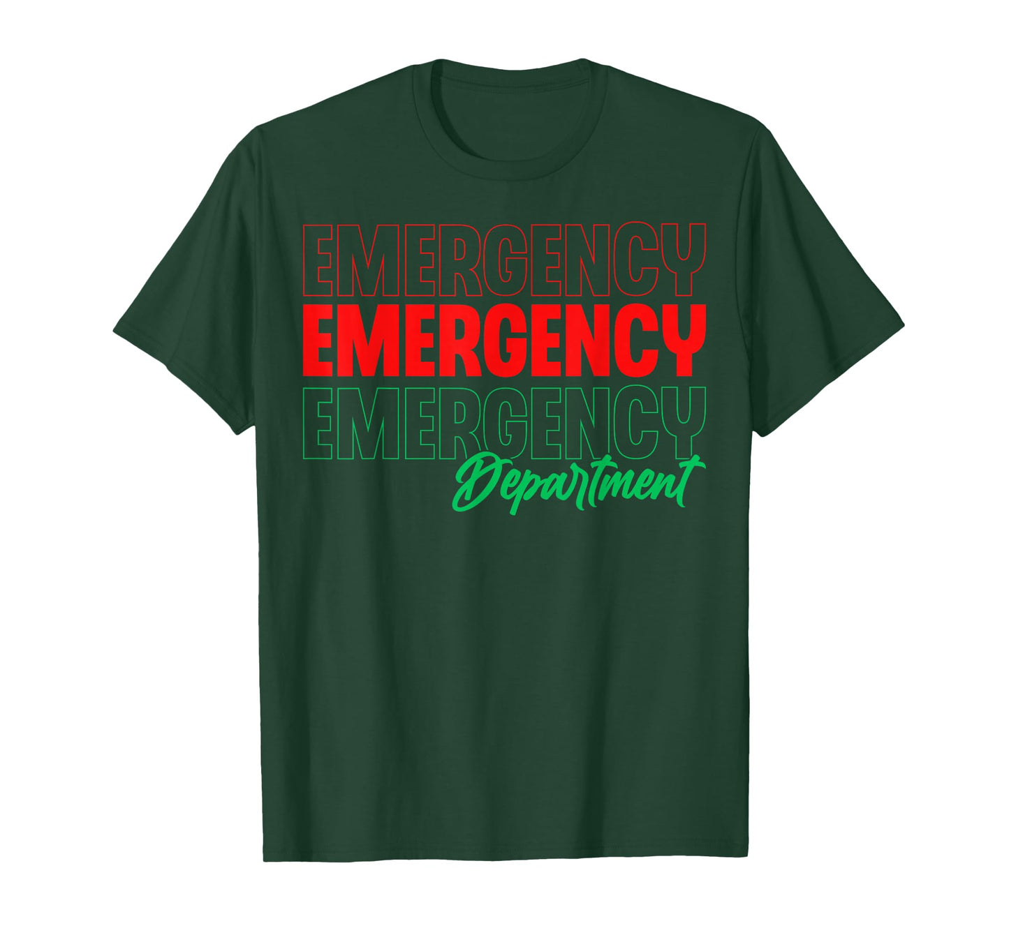Emergency Department Xmas Holiday ER Nurse Christmas T-Shirt