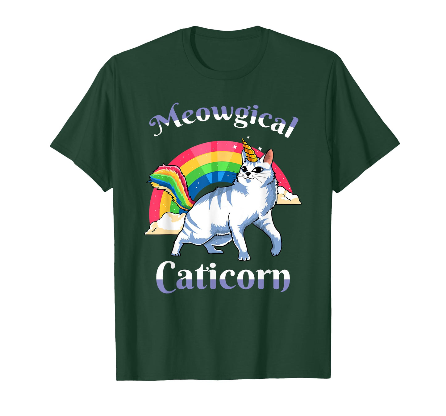 Meowgical Caticorn Unicorn Cat Girls Kitty Kitten Lover Gift T-Shirt