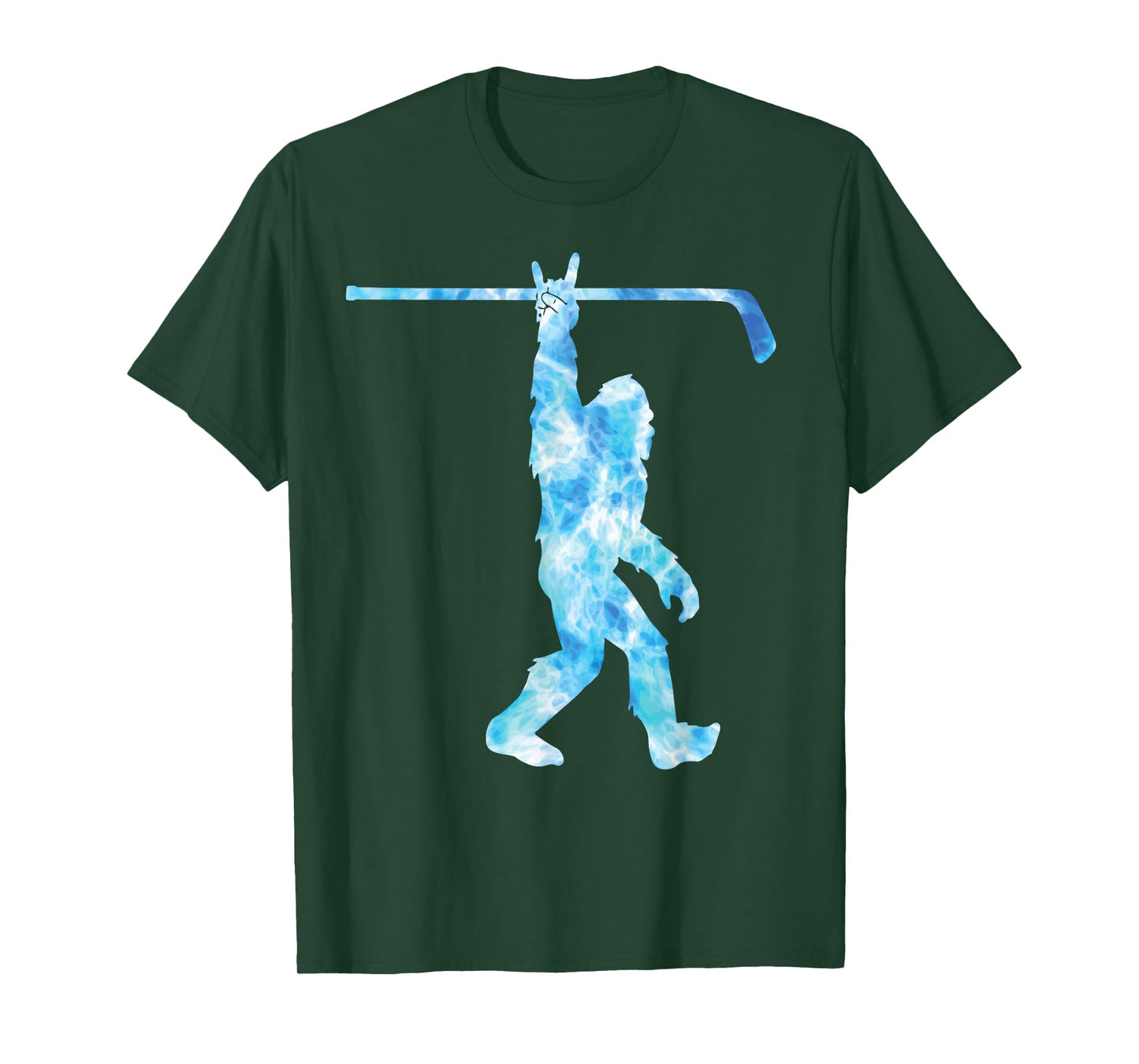 Bigfoot Hockey Funny Sasquatch Rock An Roll Youth Boys Men T-Shirt
