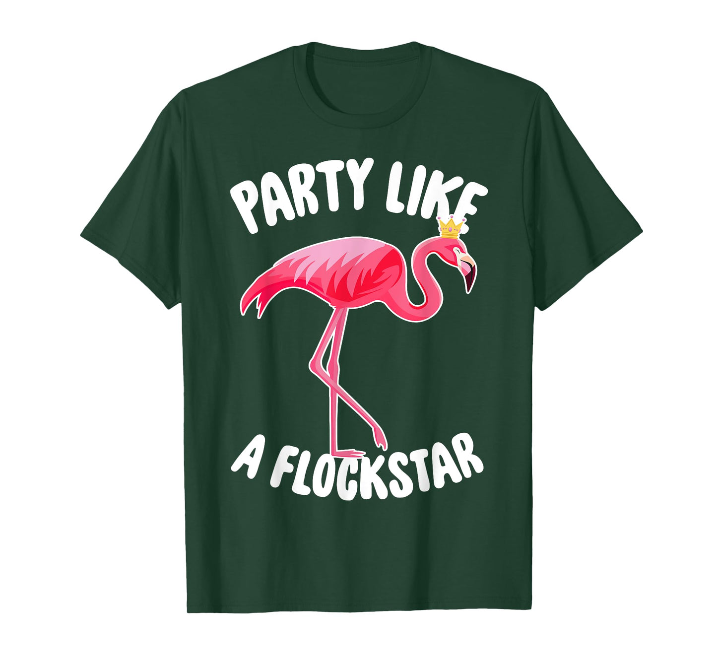 Party Like A Flockstar - Matching Flamingo Family Crew T-Shirt