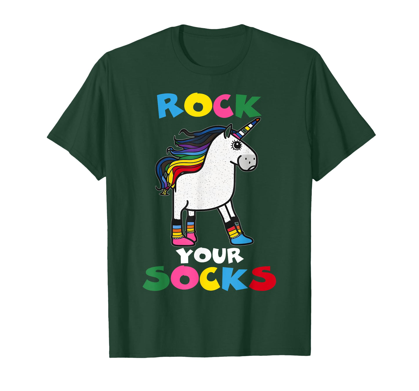 WORLD DOWN SYNDROME DAY Rock Your Socks Unicorn T-Shirt
