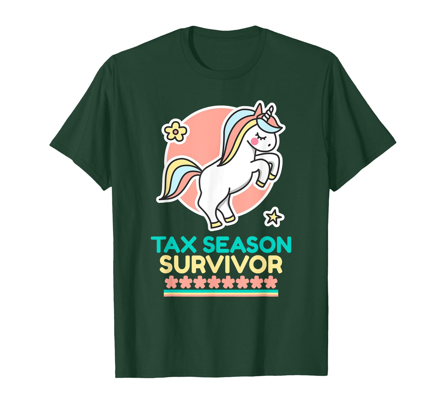 Cute Unicorn Tax Season Survivor T-Shirt