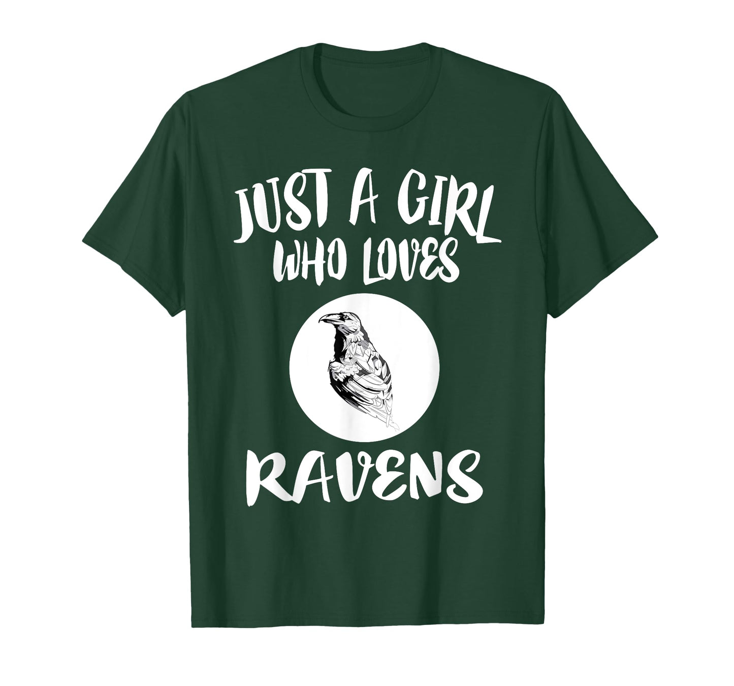 Just A Girl Who Loves Ravens Bird Lover Gift T-Shirt