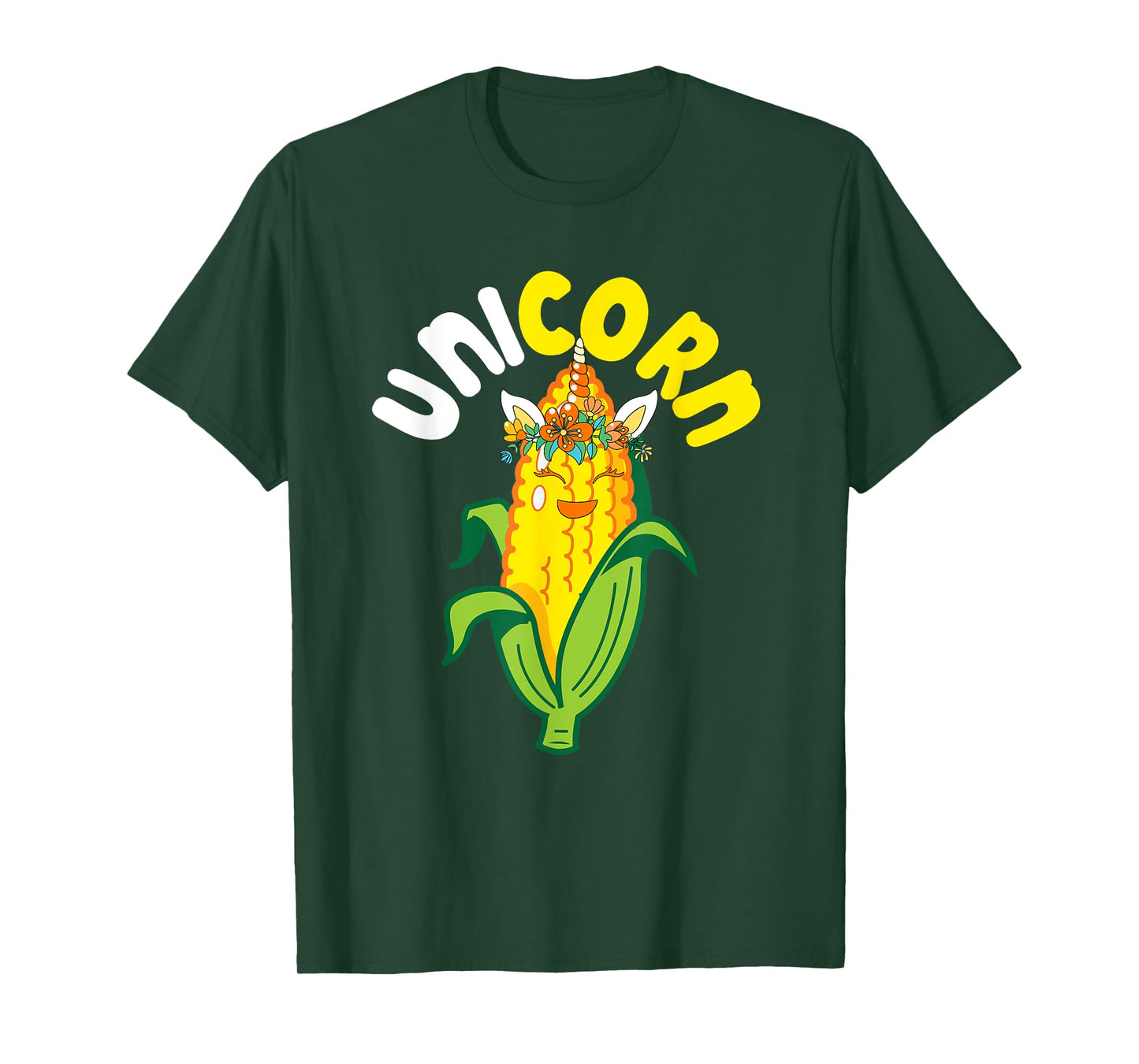 Unicorn Cute Corn Matching Farmer Vegan Lover Kids Toddler T-Shirt