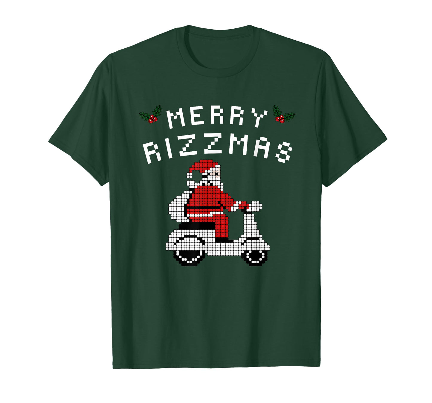 Merry Rizzmas Kids Teens School Funny Christmas Santa Claus T-Shirt