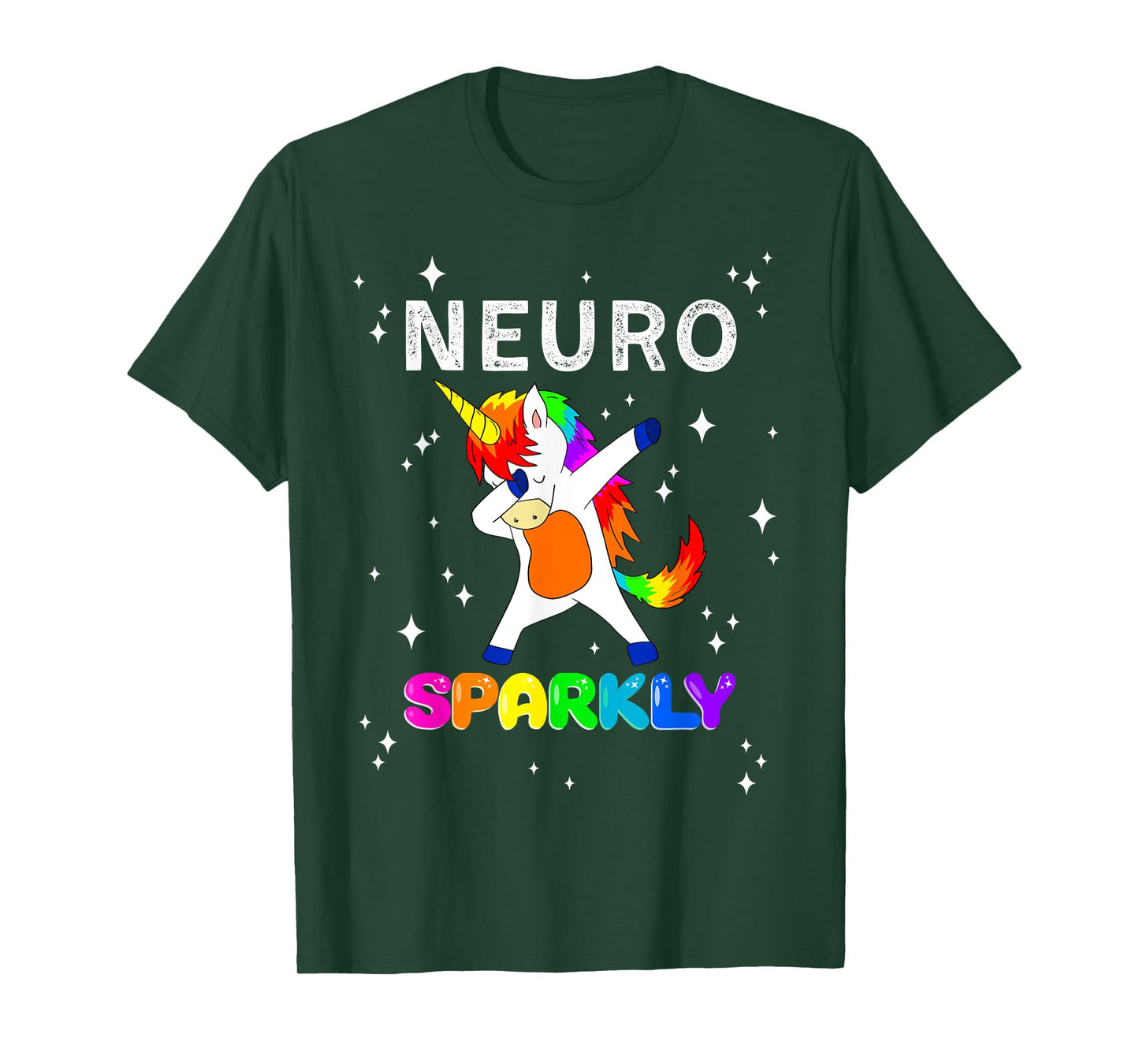 Neurodivergent Neurosparkly Neurodivergence Unicorn ADHD ASD T-Shirt
