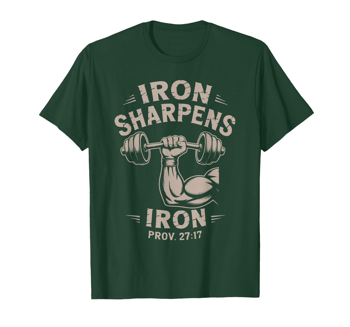 Iron Sharpens Iron Youth Christian Workout Gym Weightlifting T-Shirt