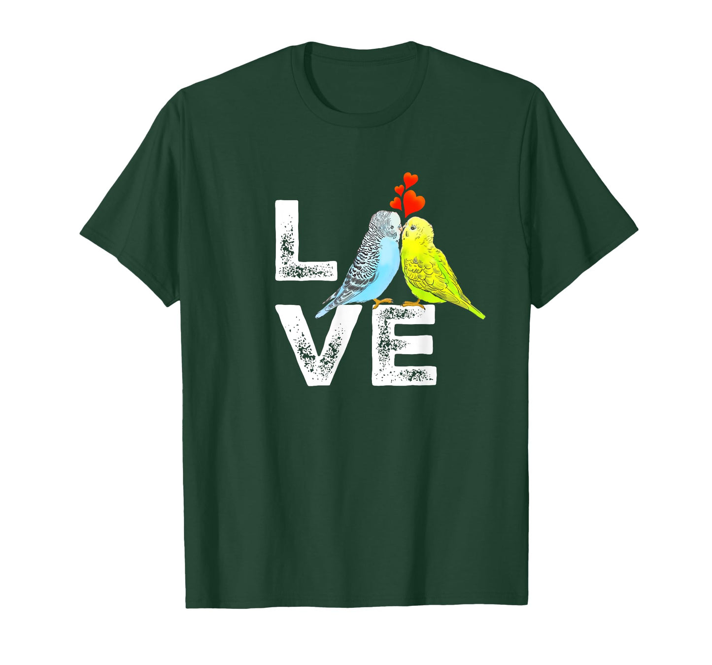 Cute Parrot Parakeet Family Love Men Women Boys Girls T-Shirt