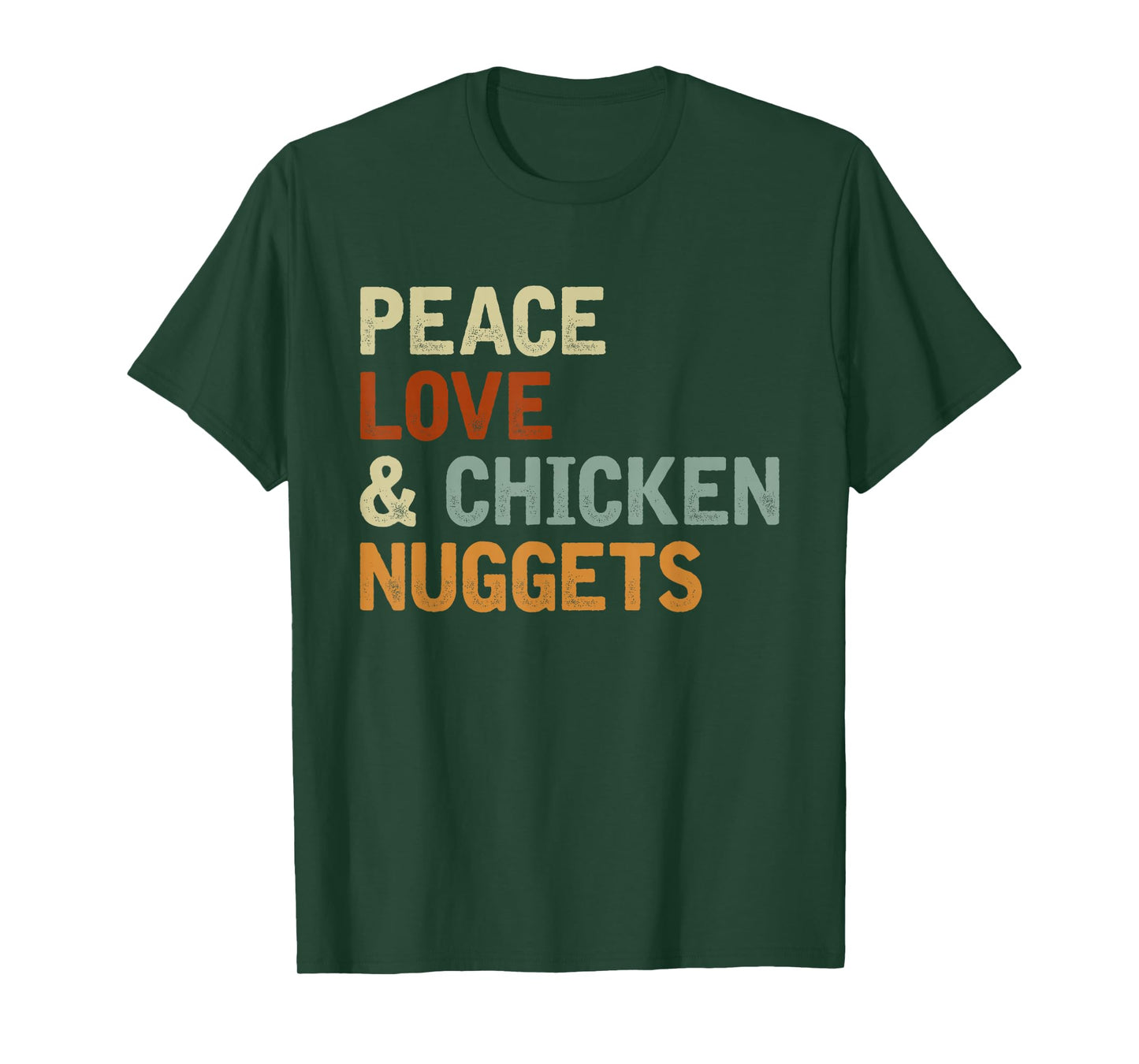Funny Foodie Gift Fast Food Lover Hippie Chicken Nugget T-Shirt