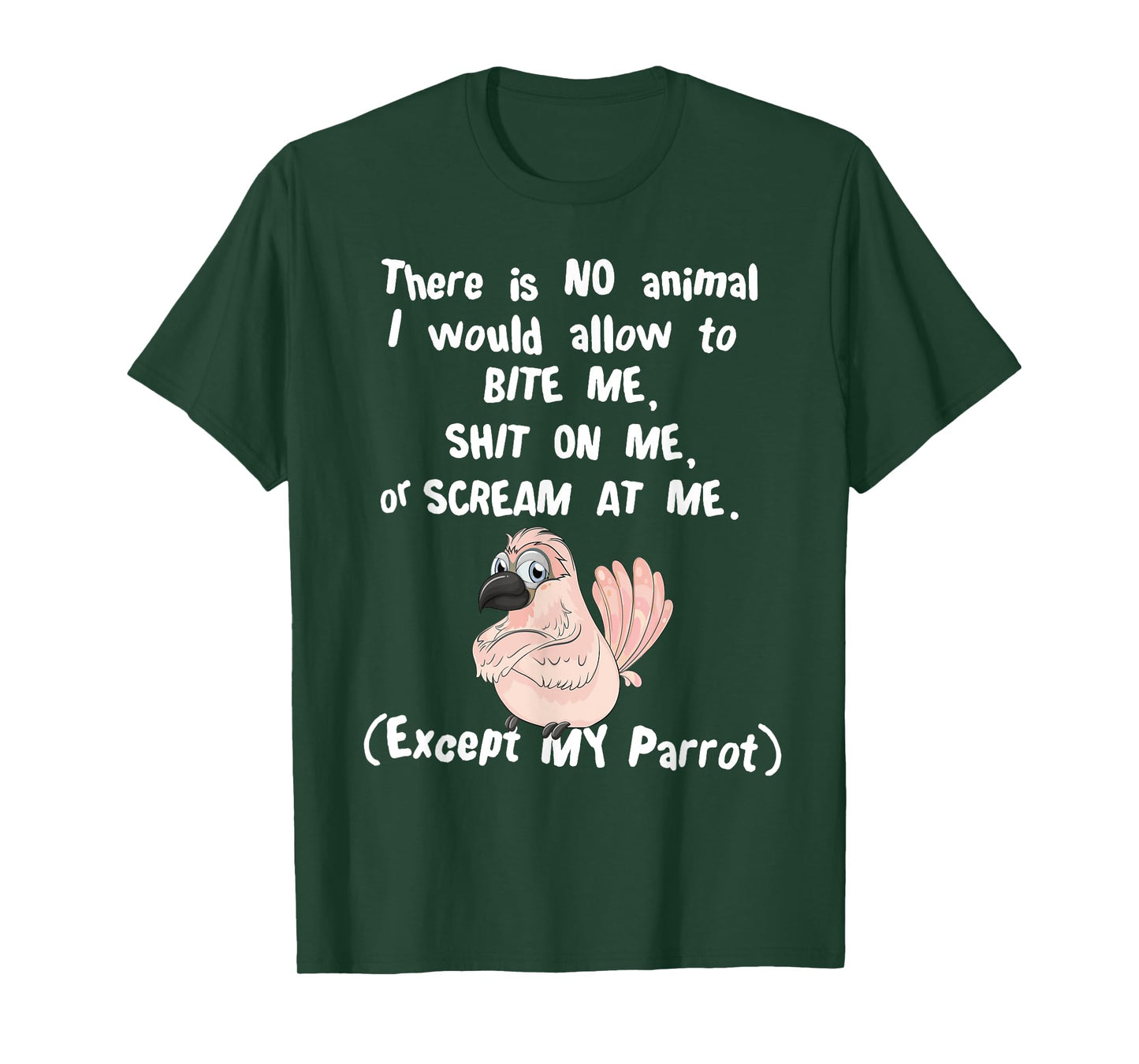 Moluccan Cockatoo Parrot Biting, Shitting, Screaming T-Shirt