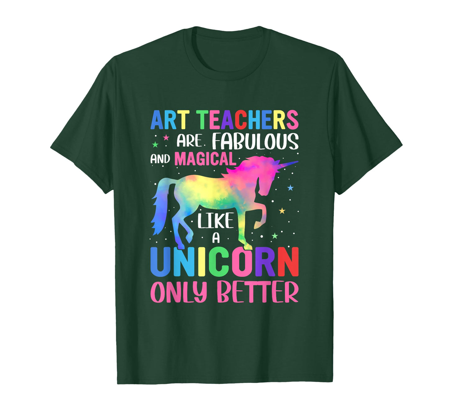 Art Teacher Unicorn Men Women Funny School Teachers T-Shirt