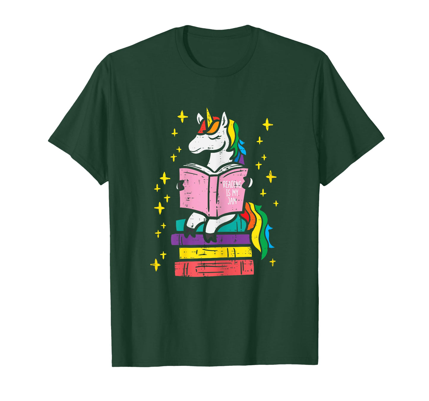 Reading Unicorn Cute Book Lover Bookworm Women Girls T-Shirt