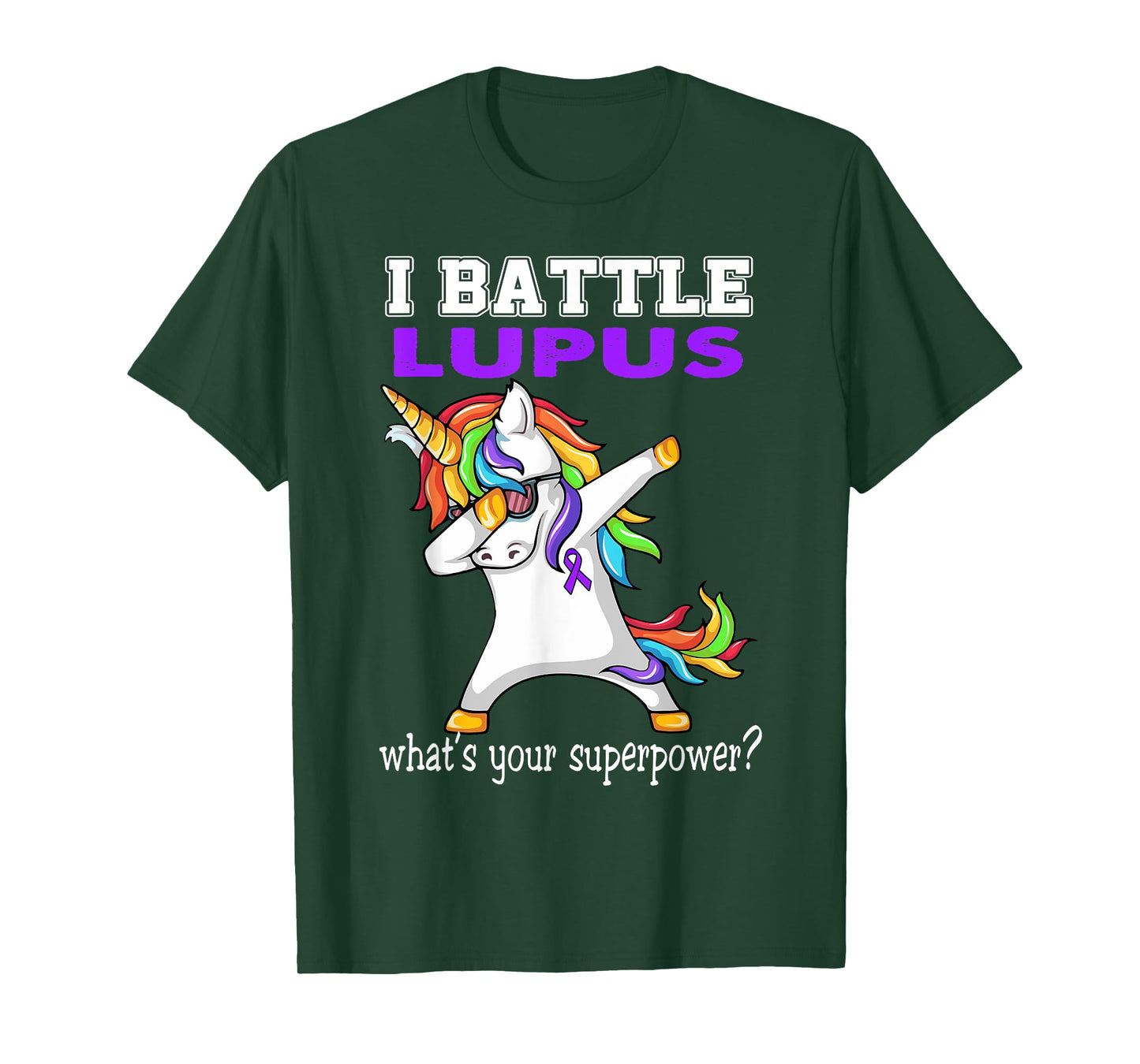 Unicorn I Battle Lupus Awareness T-Shirt
