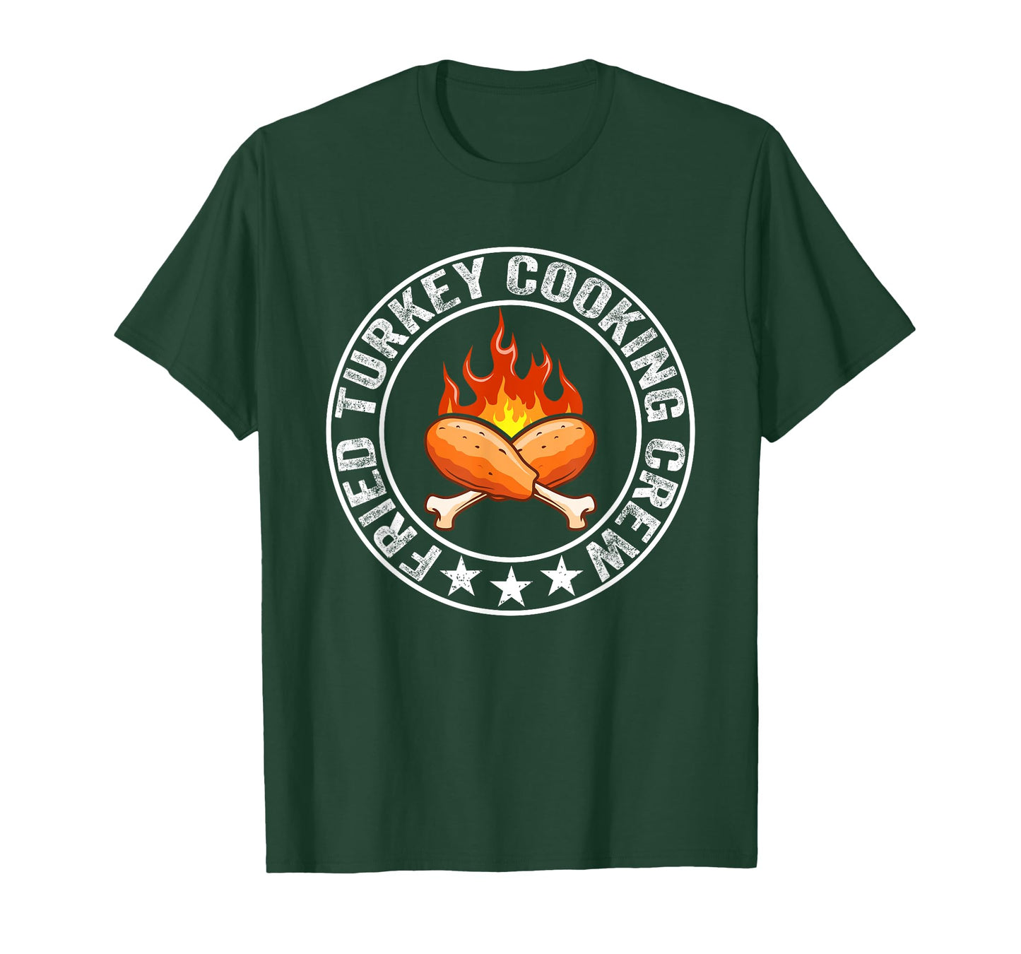 Funny Fried Turkey Cooking Crew Thanksgiving Turkey Day Men T-Shirt