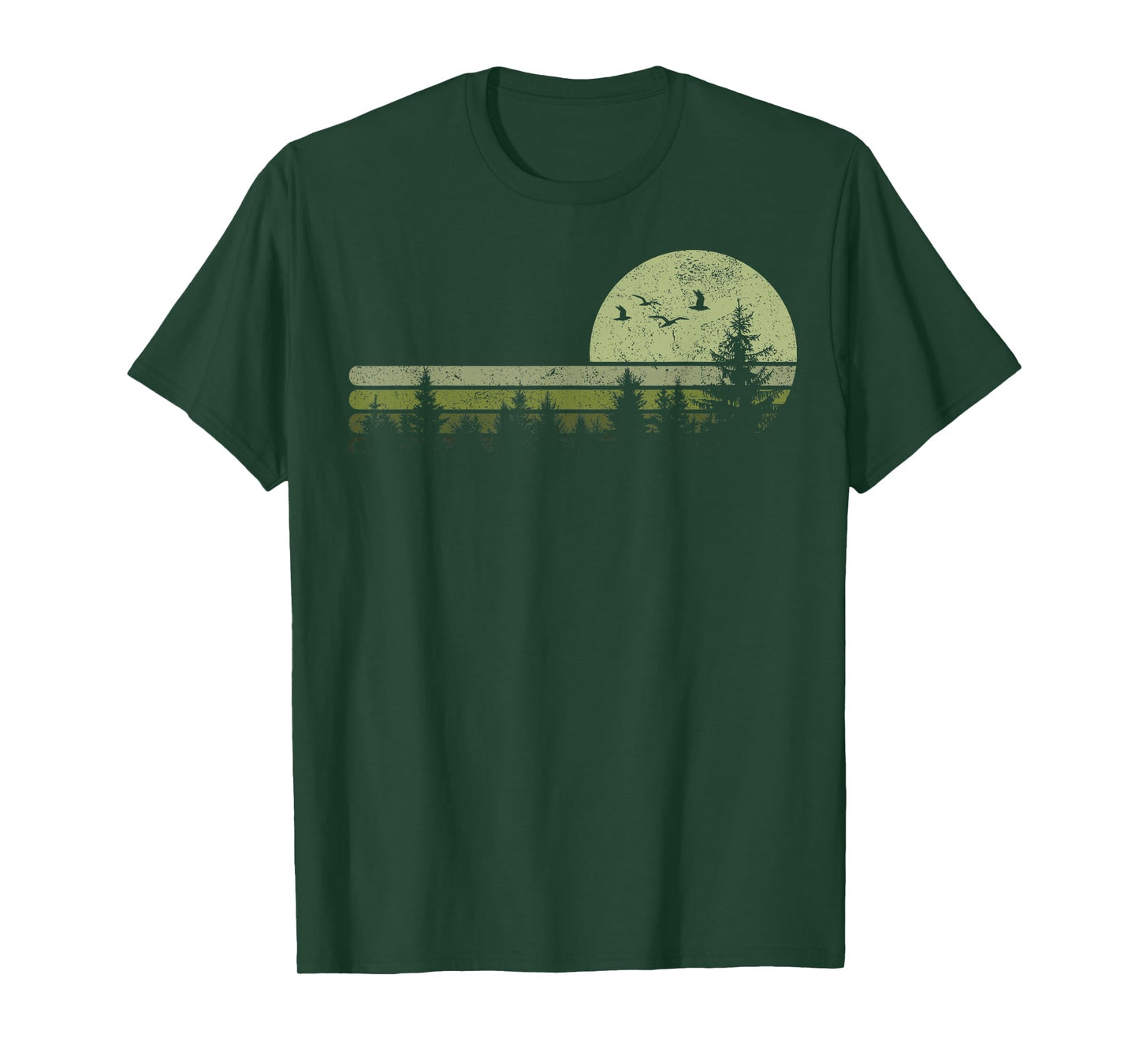 Vintage Forest Nature Trees Hiking Outdoor Wildlife T-Shirt