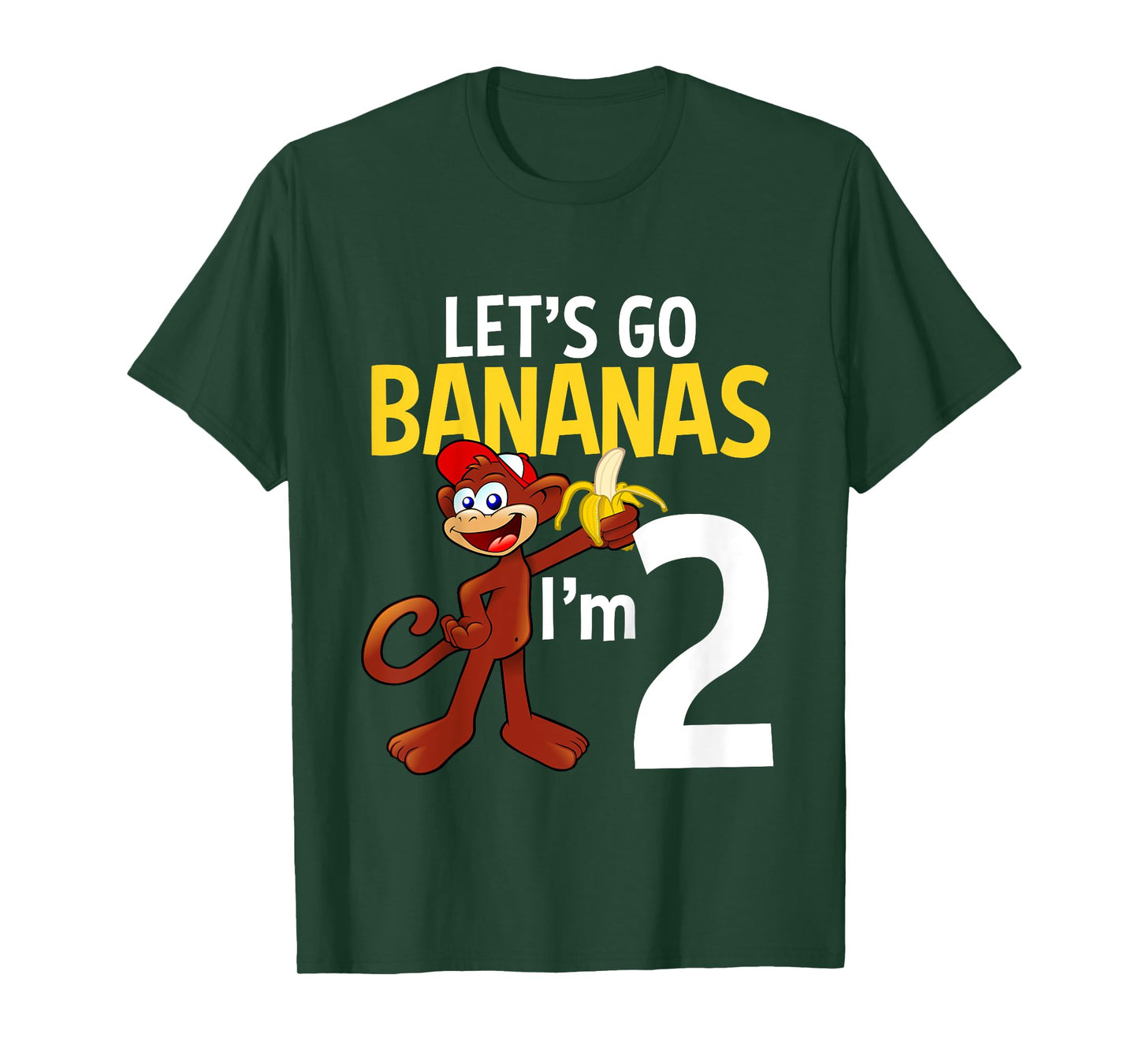 2 Year Old Monkey Birthday Party Zoo Animal Theme 2nd Gift T-Shirt