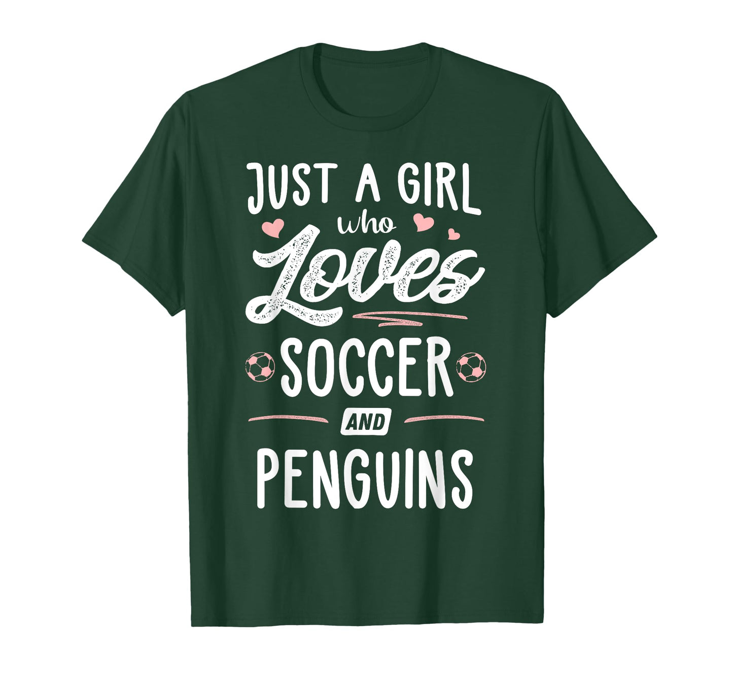 Just A Girl Who Loves Soccer And Penguins Gift Women T-Shirt