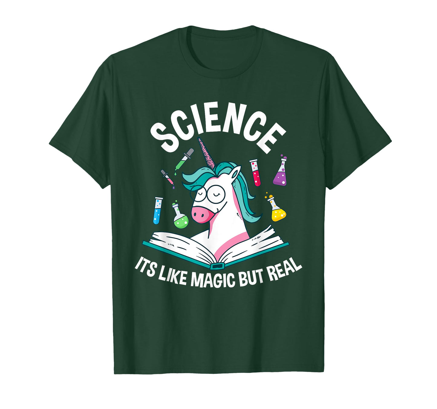 Funny Science Is Like Magic But Real Unicorn Funny Science T-Shirt