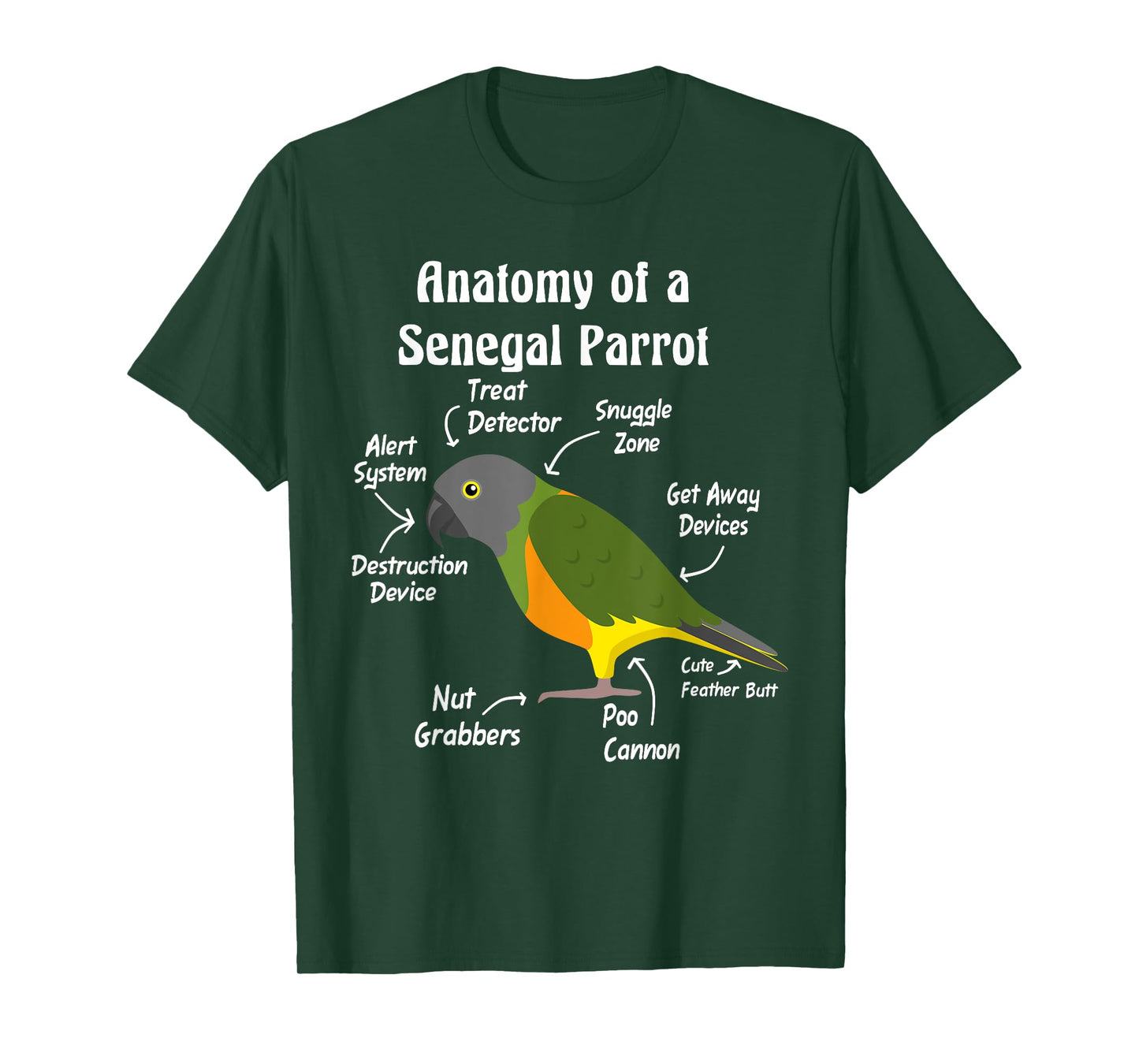 Anatomy of a Senegal Parrot T-Shirt