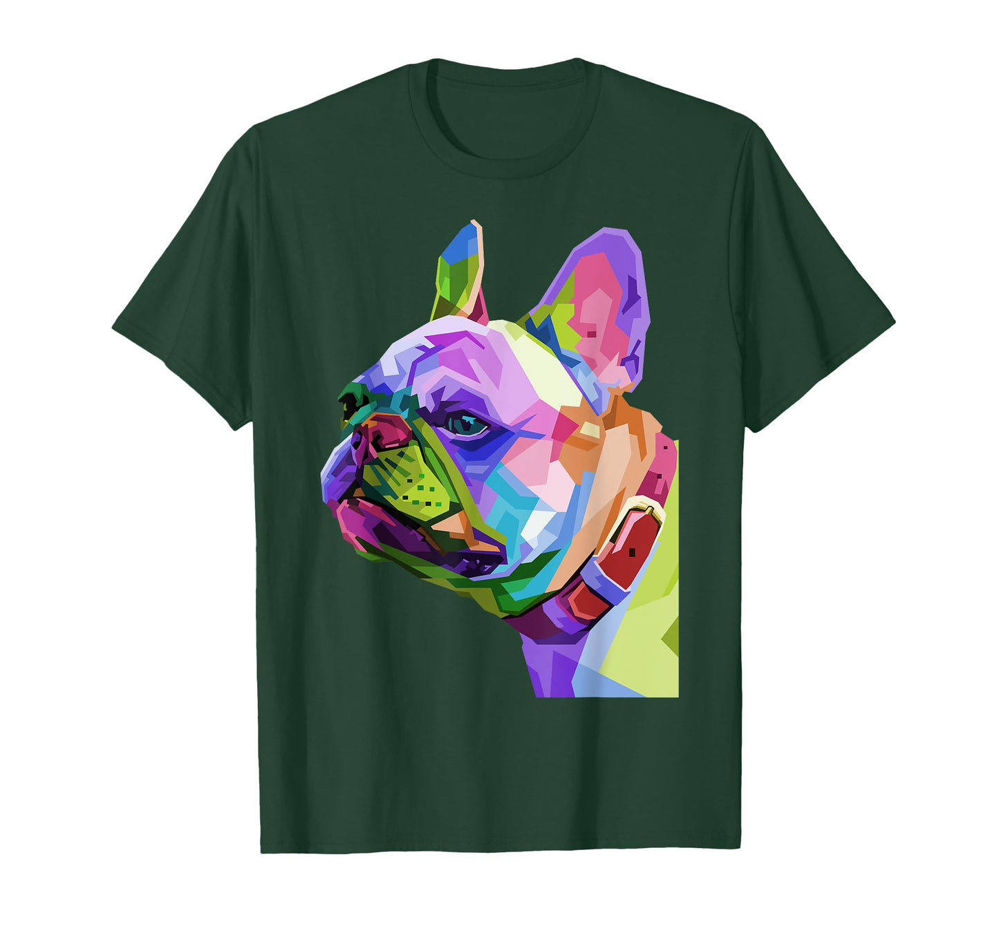 Frenchie French Bulldog Pop Art Portrait Bouledogue Men Women Kids T-Shirt