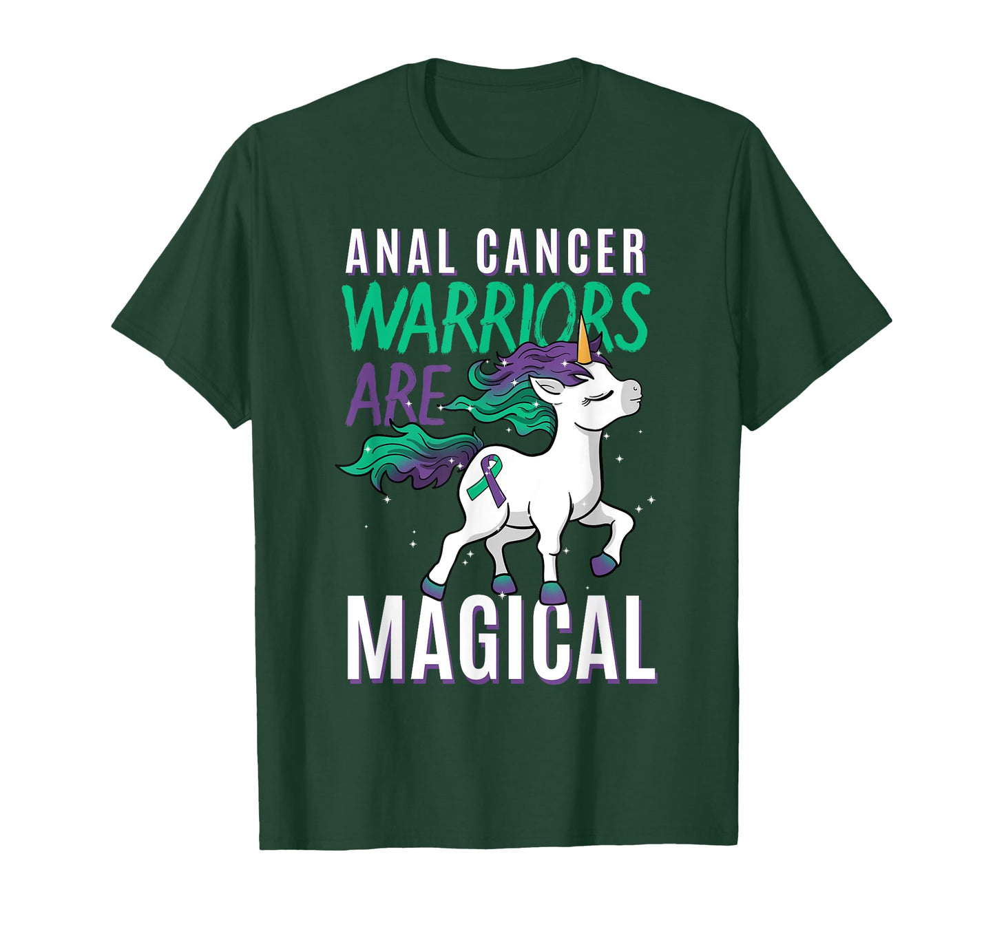 Anal Cancer Awareness Supporter Fighter Unicorn Lover Gift T-Shirt