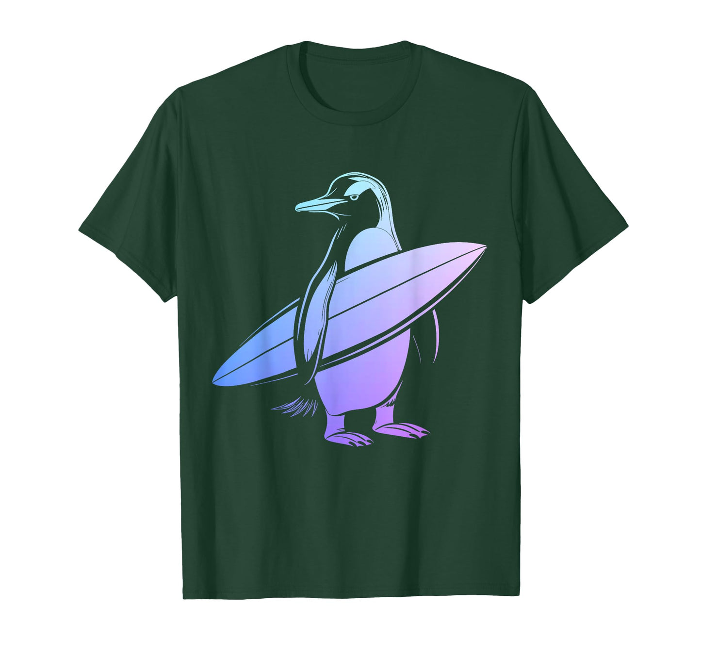 Surfer Penguin Surfboard Surfing Funny Cute Surfing T-Shirt