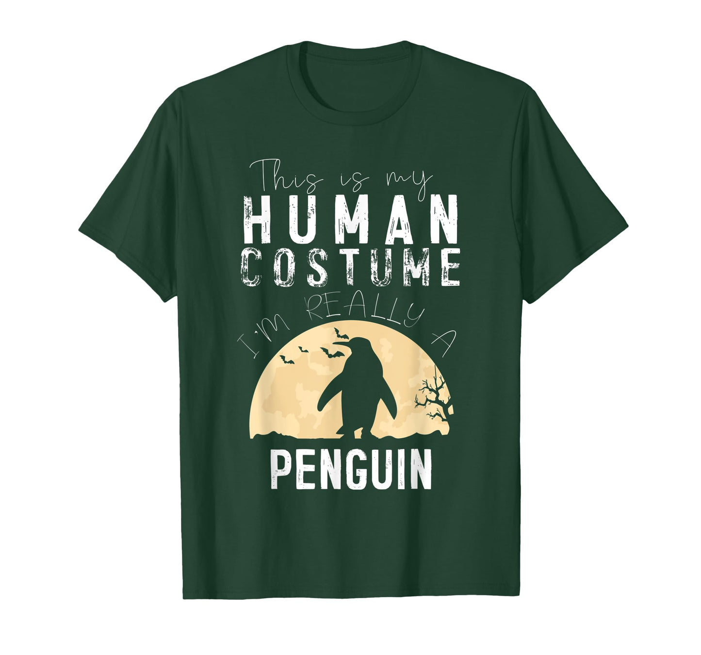 Halloween Human Costume Penguin Creepy Horror T-Shirt
