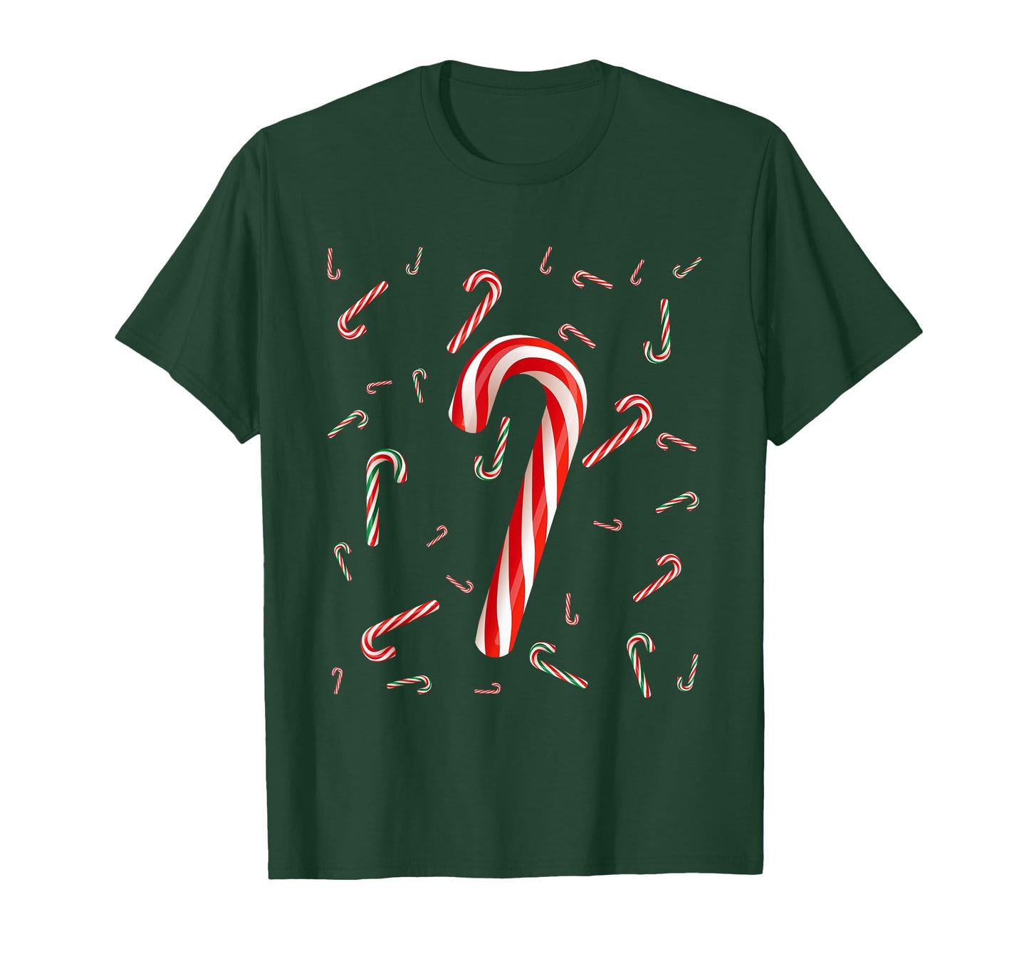 Christmas Candy Cane Santa Hat Xmas Holiday Boys Girls Kids T-Shirt