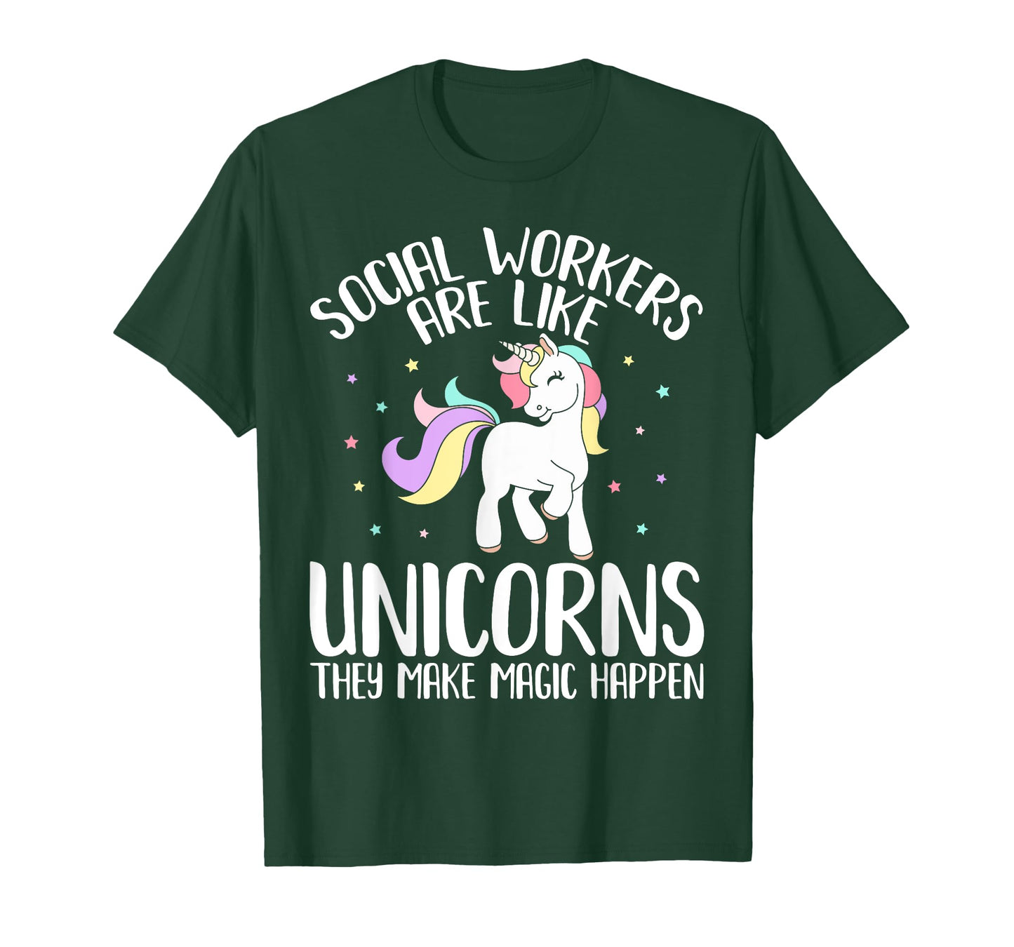 Women Social Workers Make Magic Happens Unicorn Social Work T-Shirt