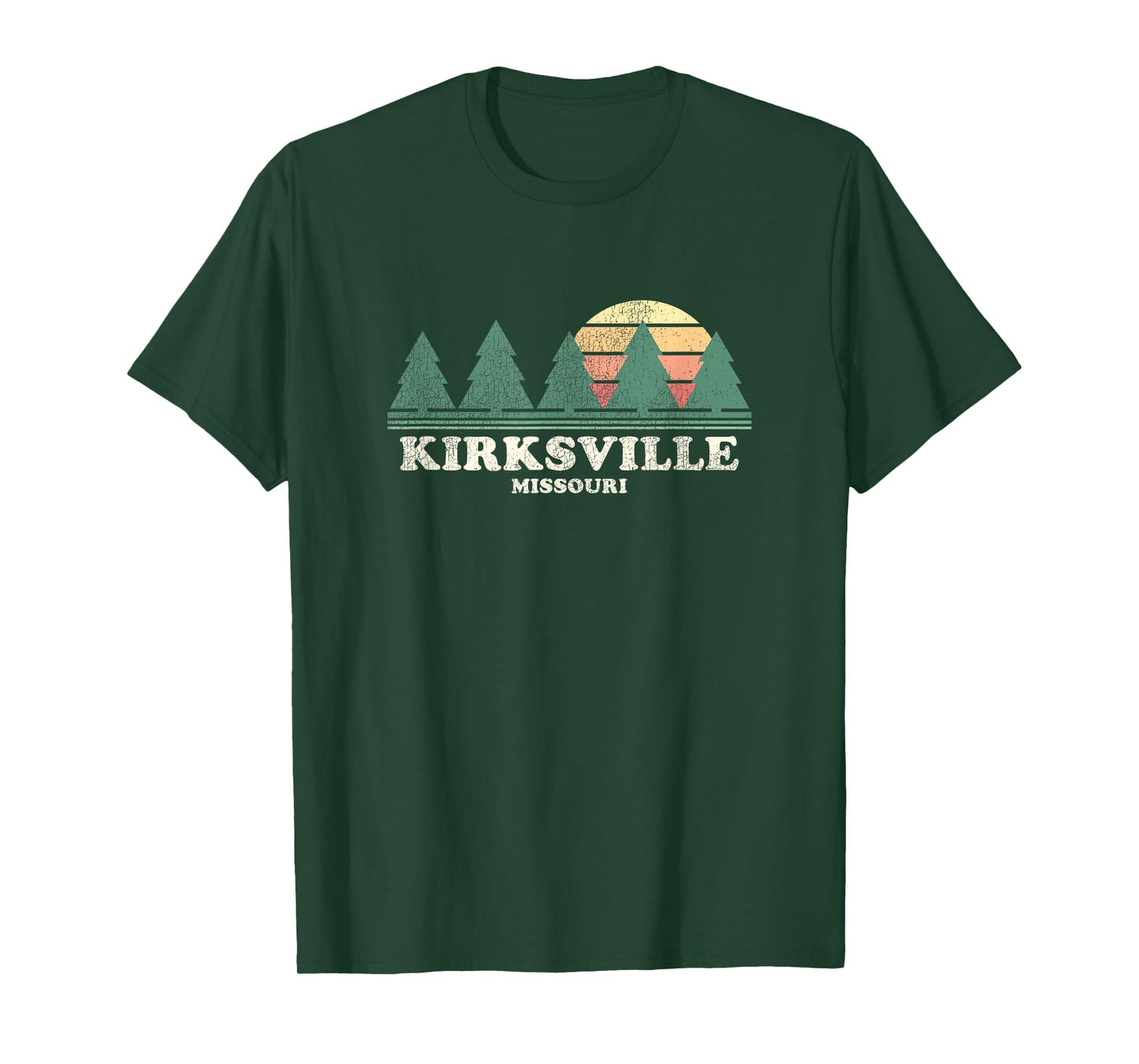 Kirksville MO Vintage Throwback Tee Retro 70s Design T-Shirt