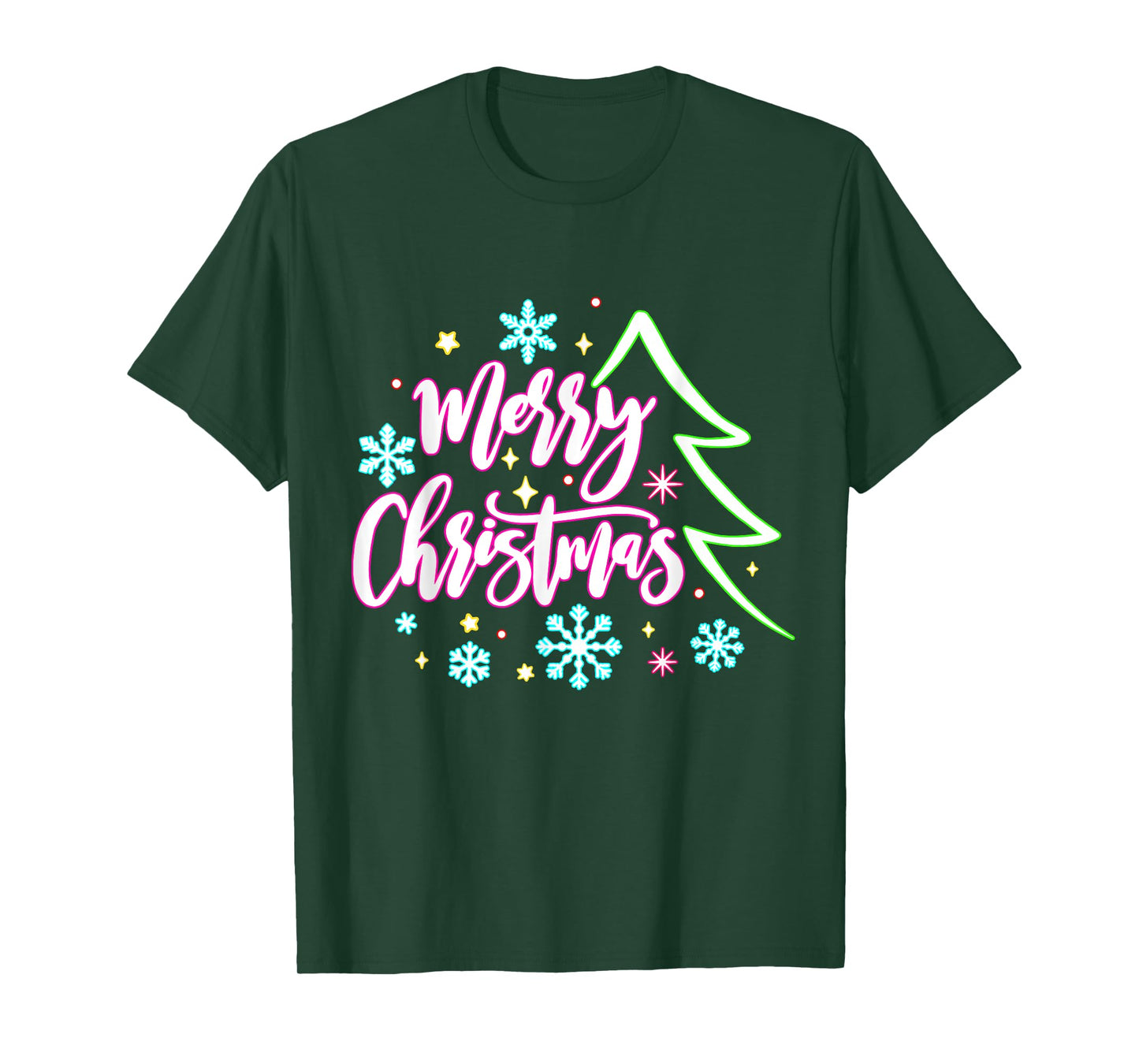 Merry Christmas And Bright Christmas Xmas Women Men Family T-Shirt